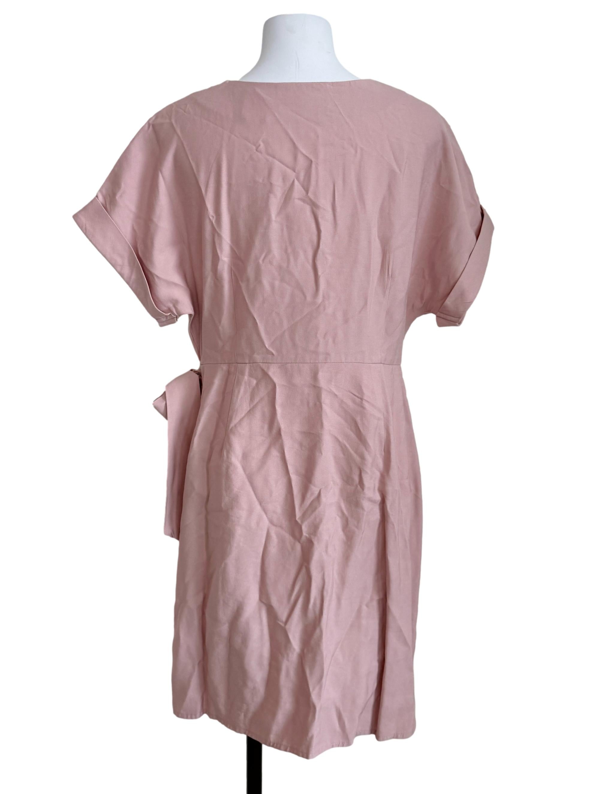 Rose Pink Wrap Dress