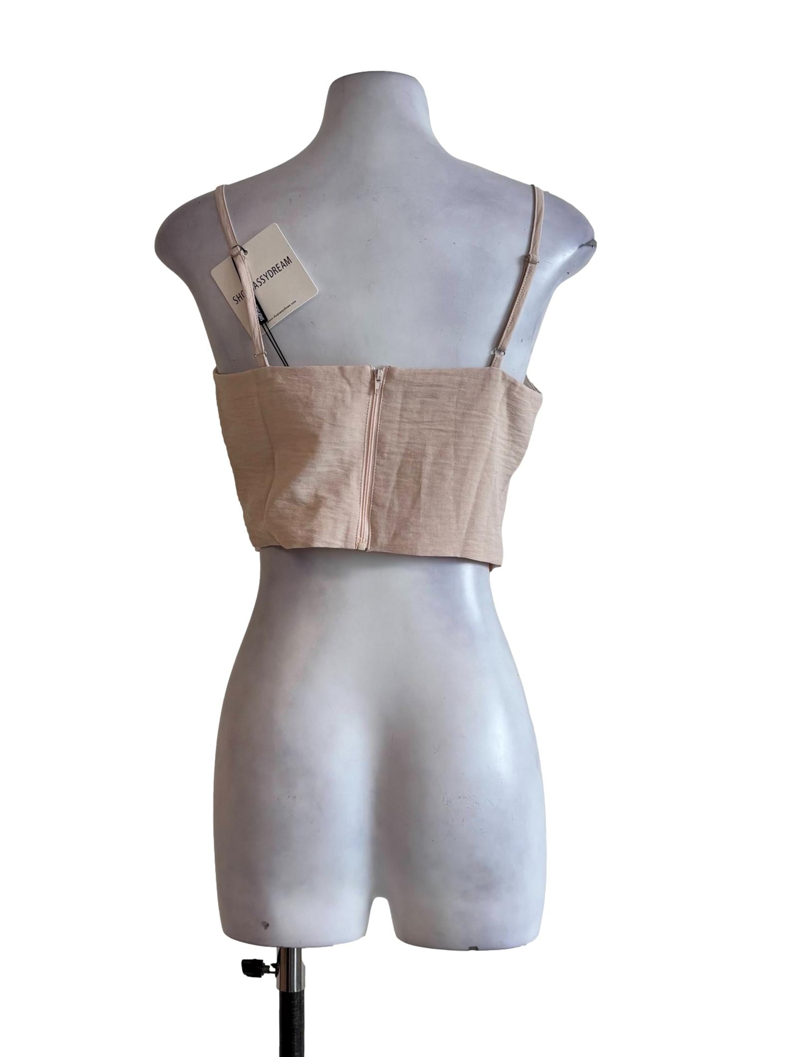 Light Peach Tied Front Camisole Top