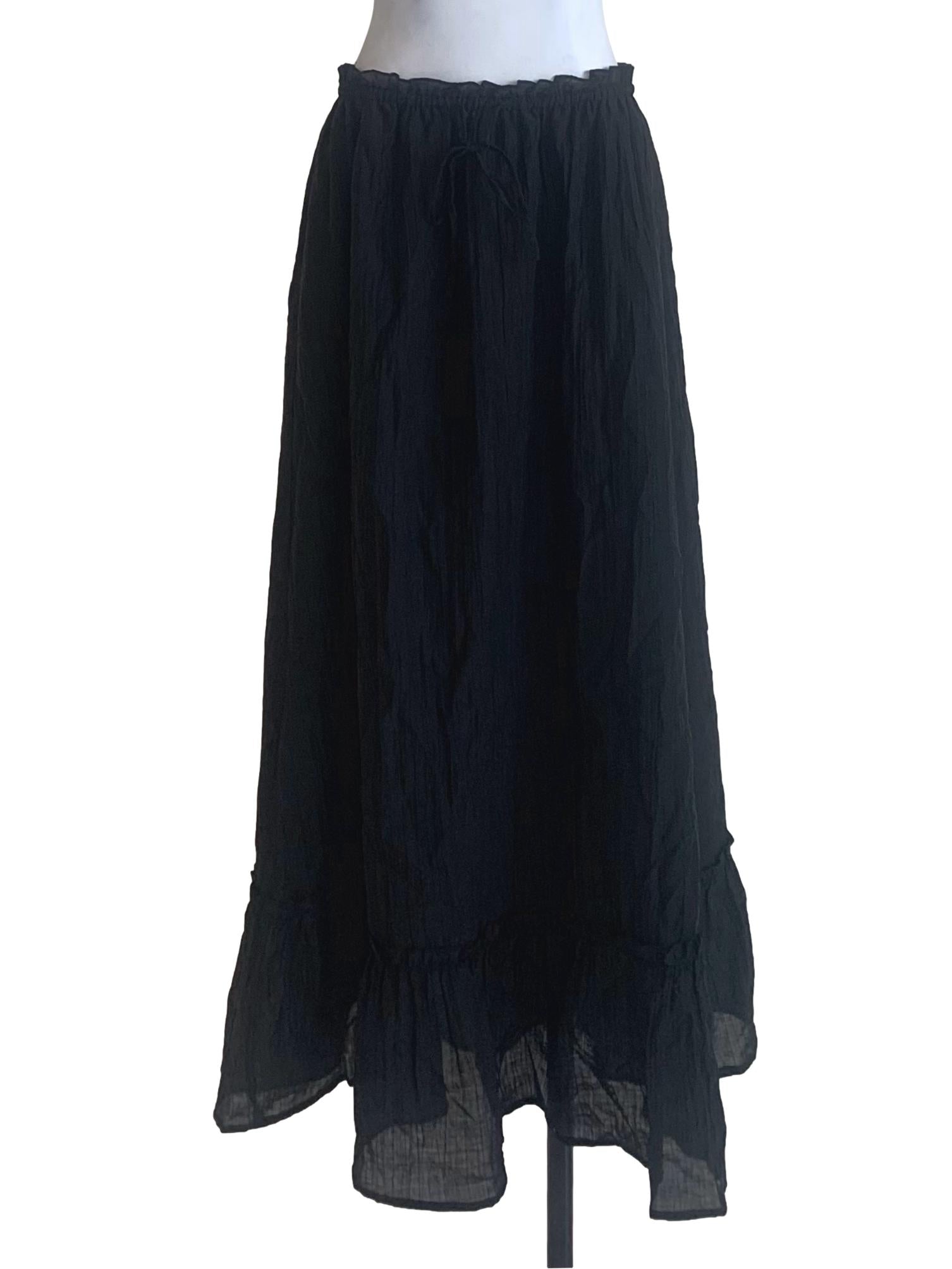 Midnight Black Gypsy Skirt