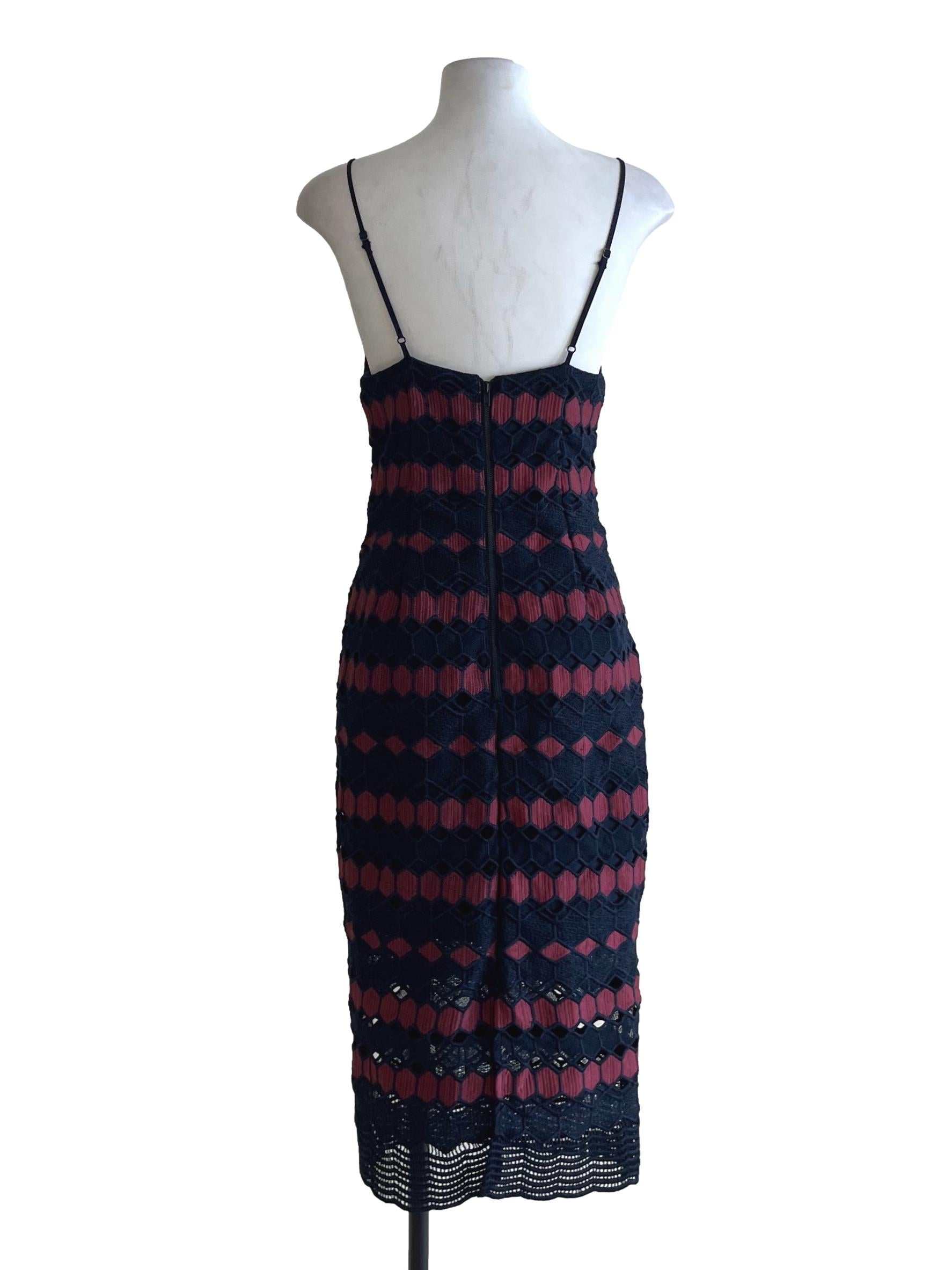 Navy Blue Lace Babydoll Dress