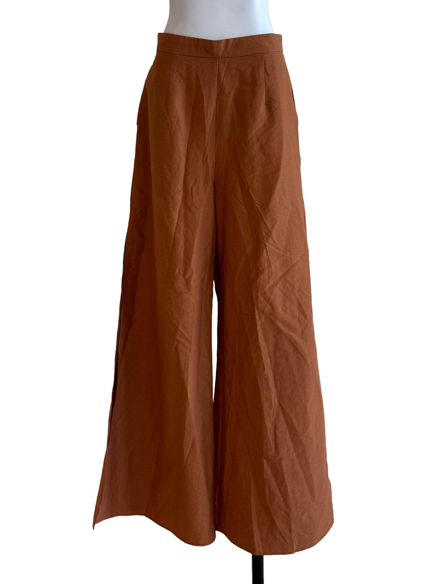 Camel Brown Loose Pants