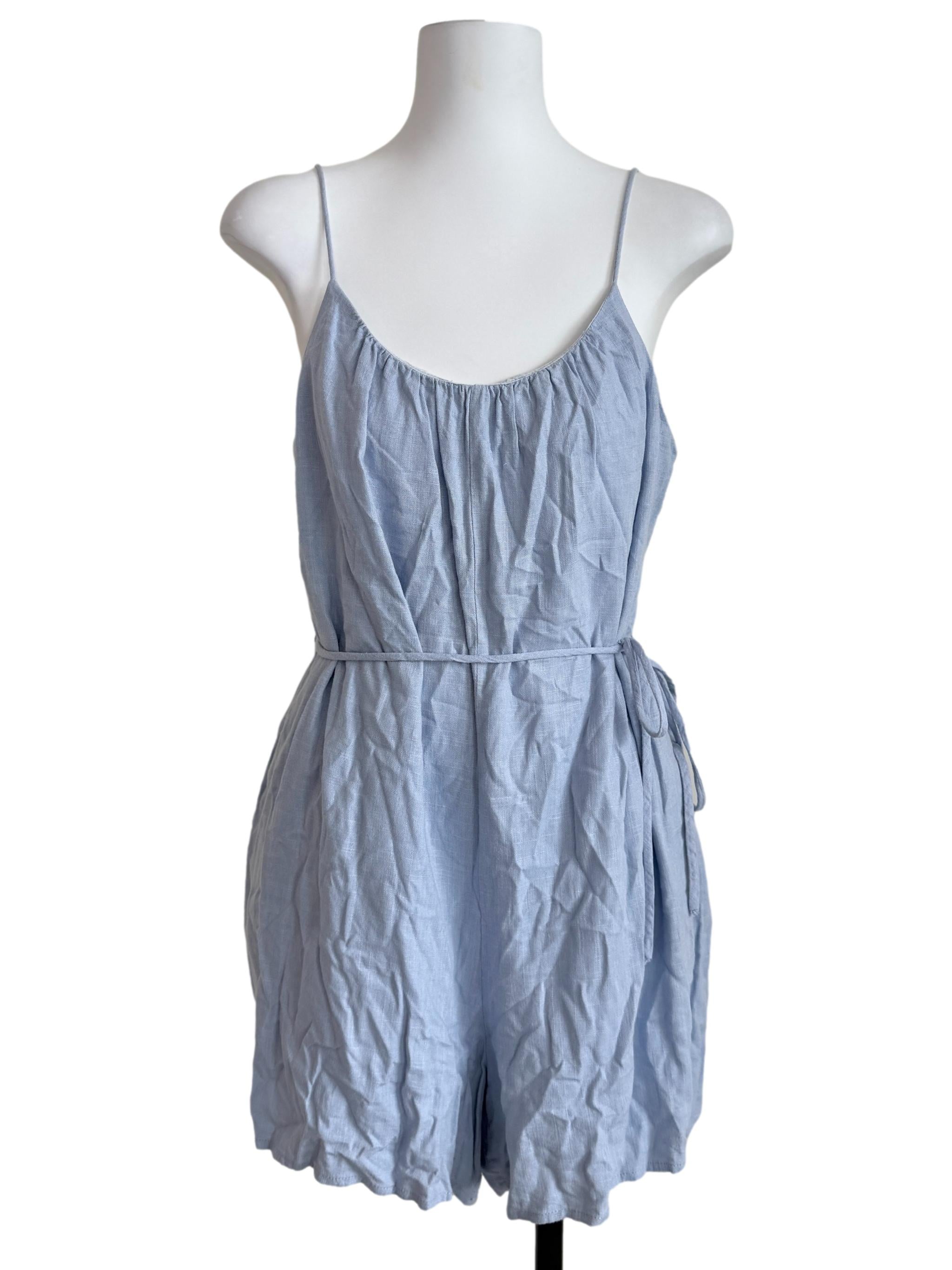 Cerulean Blue Sleeveless Romper