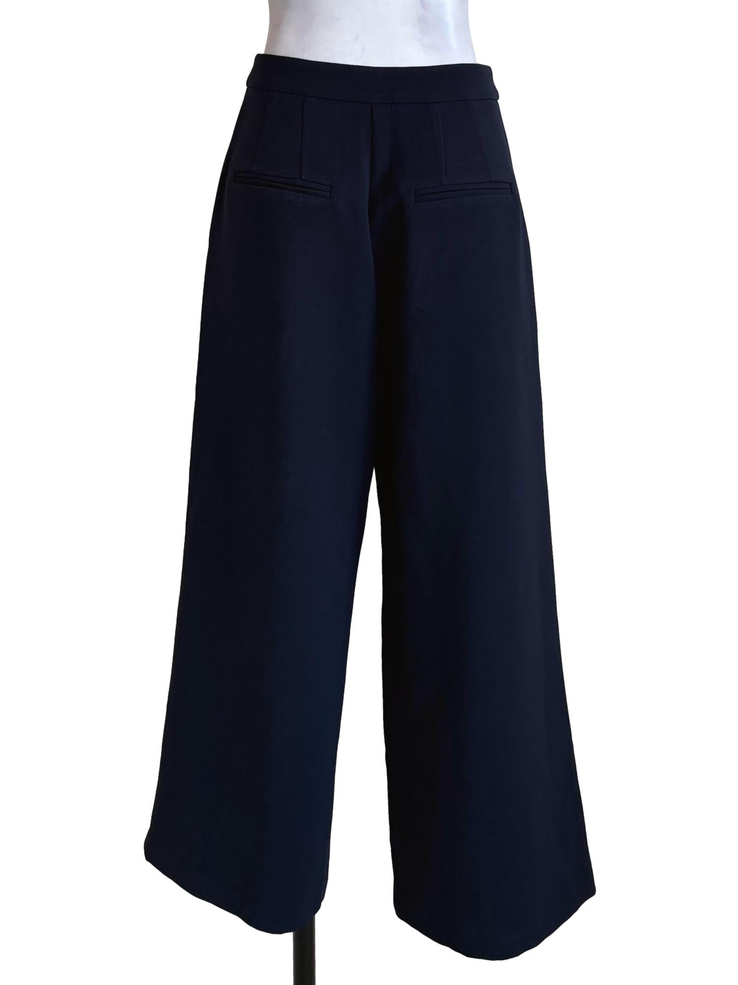 Navy Blue Pleated Pants OSN