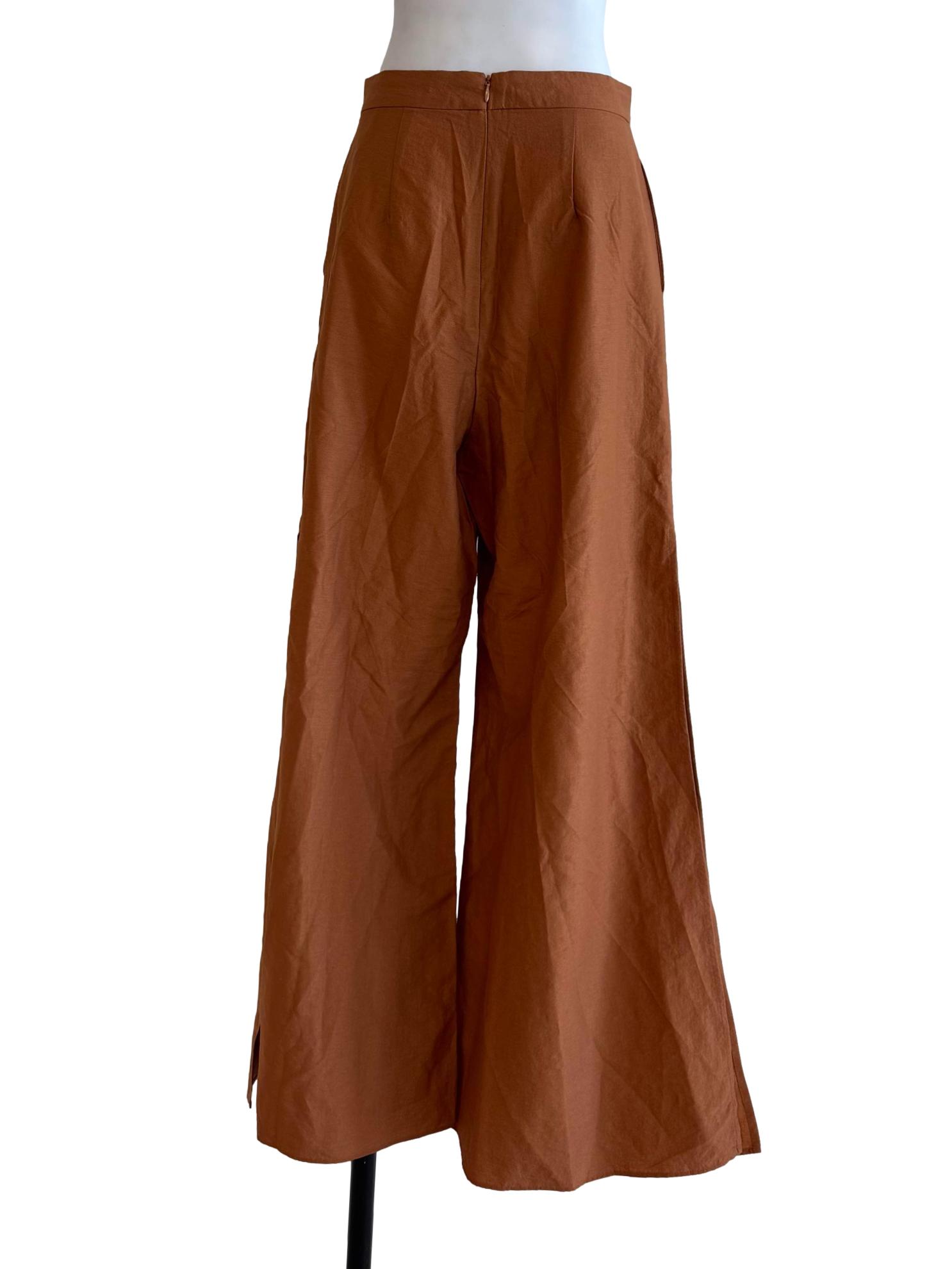 Camel Brown Loose Pants