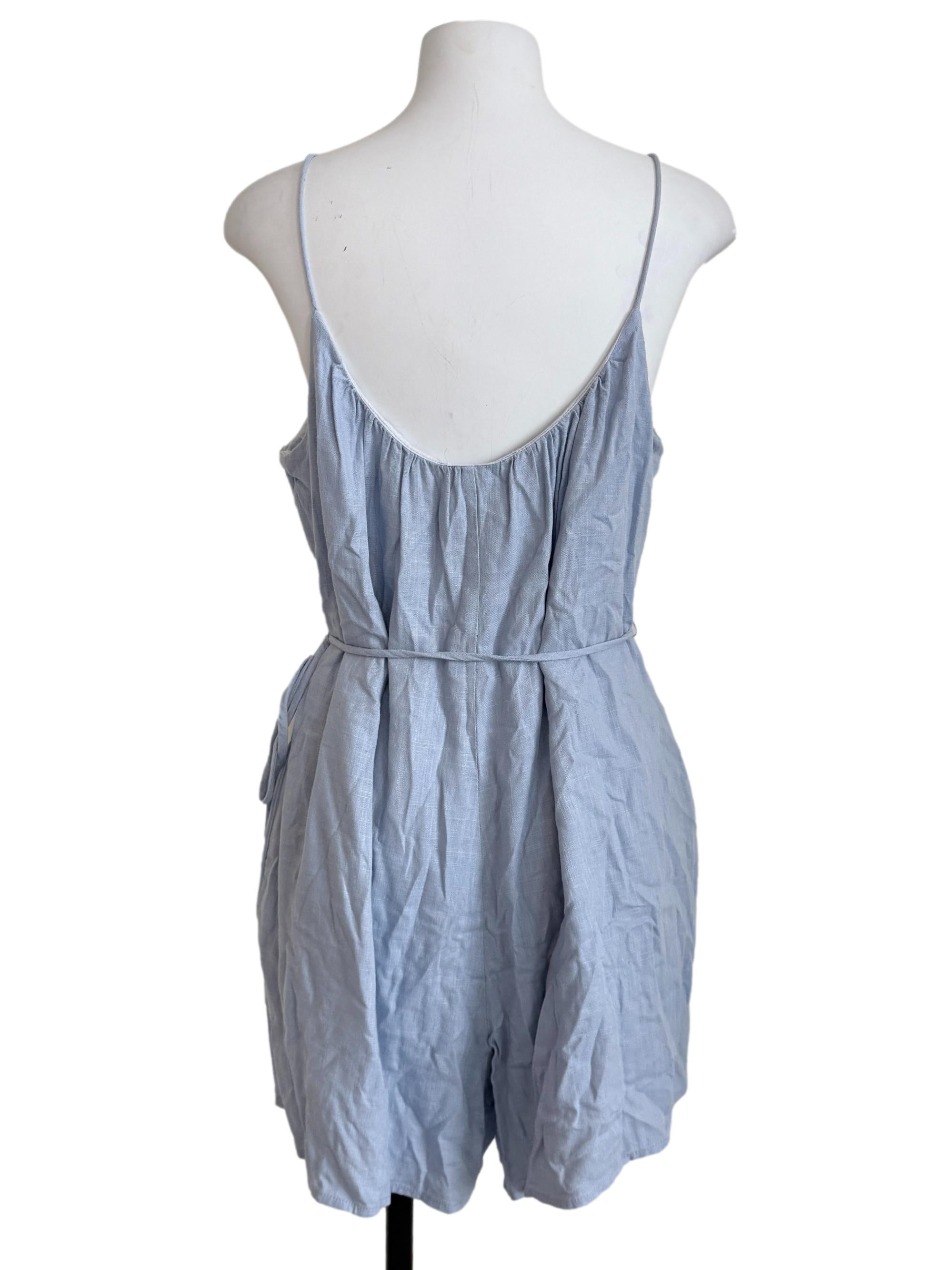 Cerulean Blue Sleeveless Romper