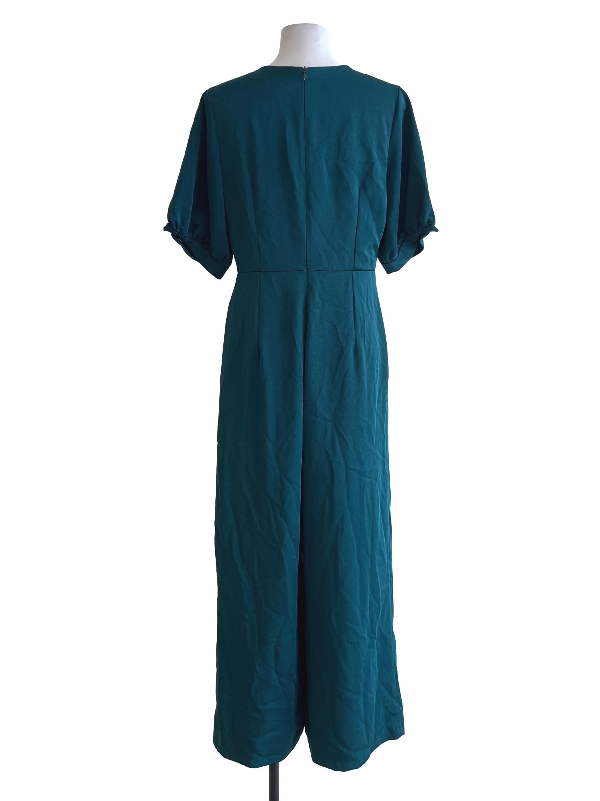 Ocean Blue V-Neckline Jumpsuit