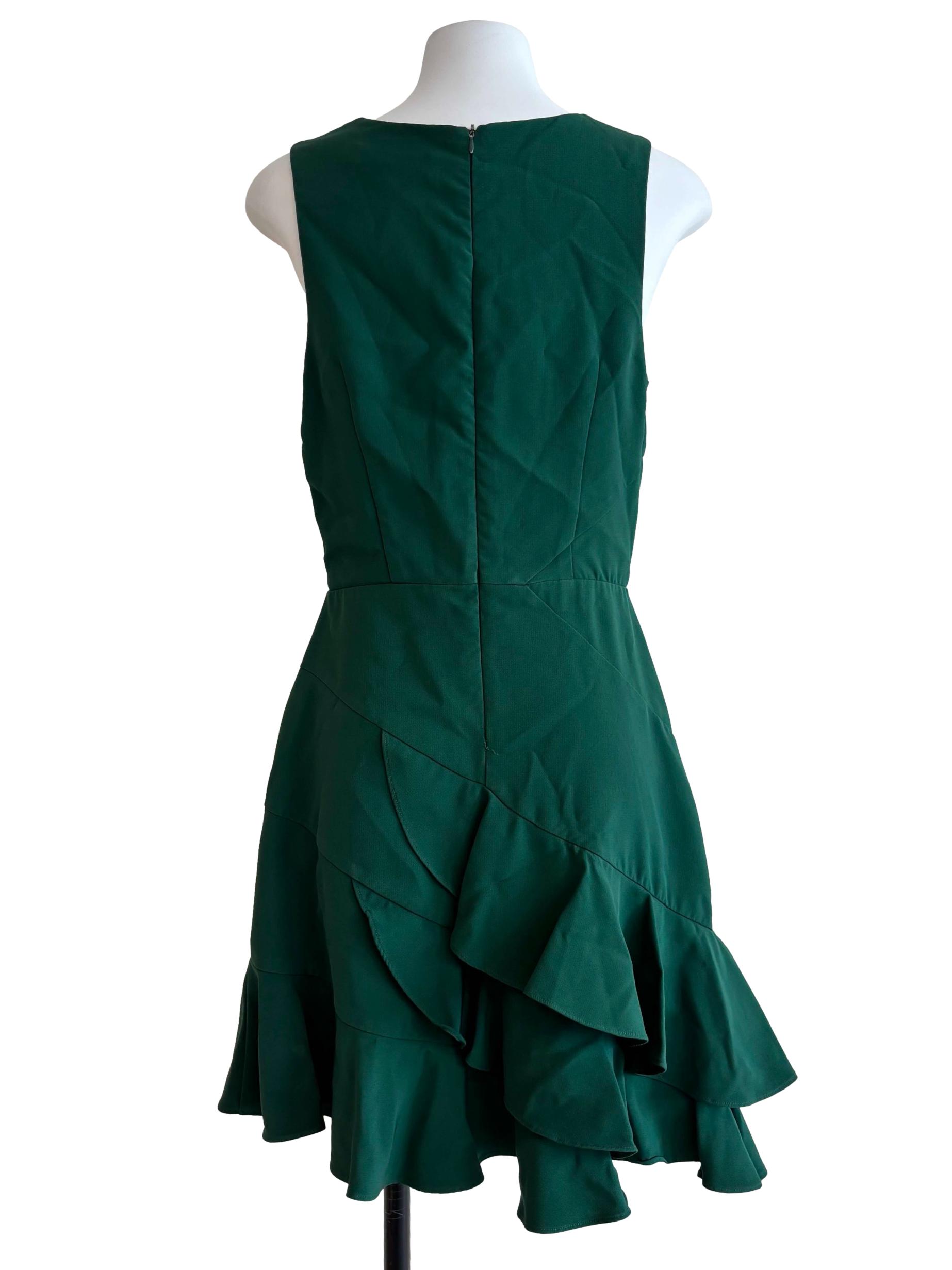 Emerald Green Ruffle Tier Dress