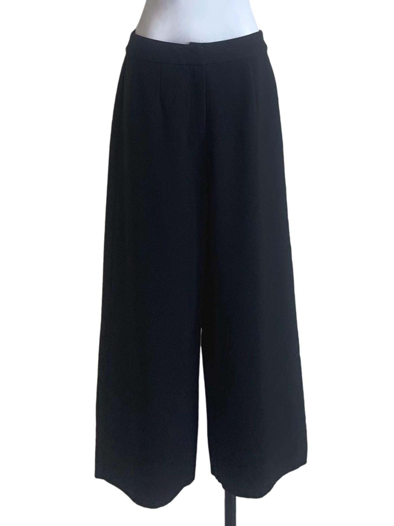Ebony Black Wide Leg Pants LB