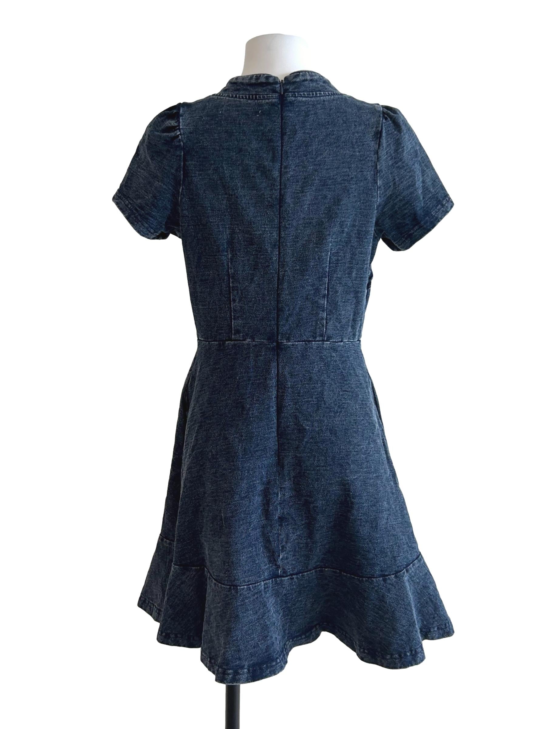Deep Blue Denim Cheongsam Dress