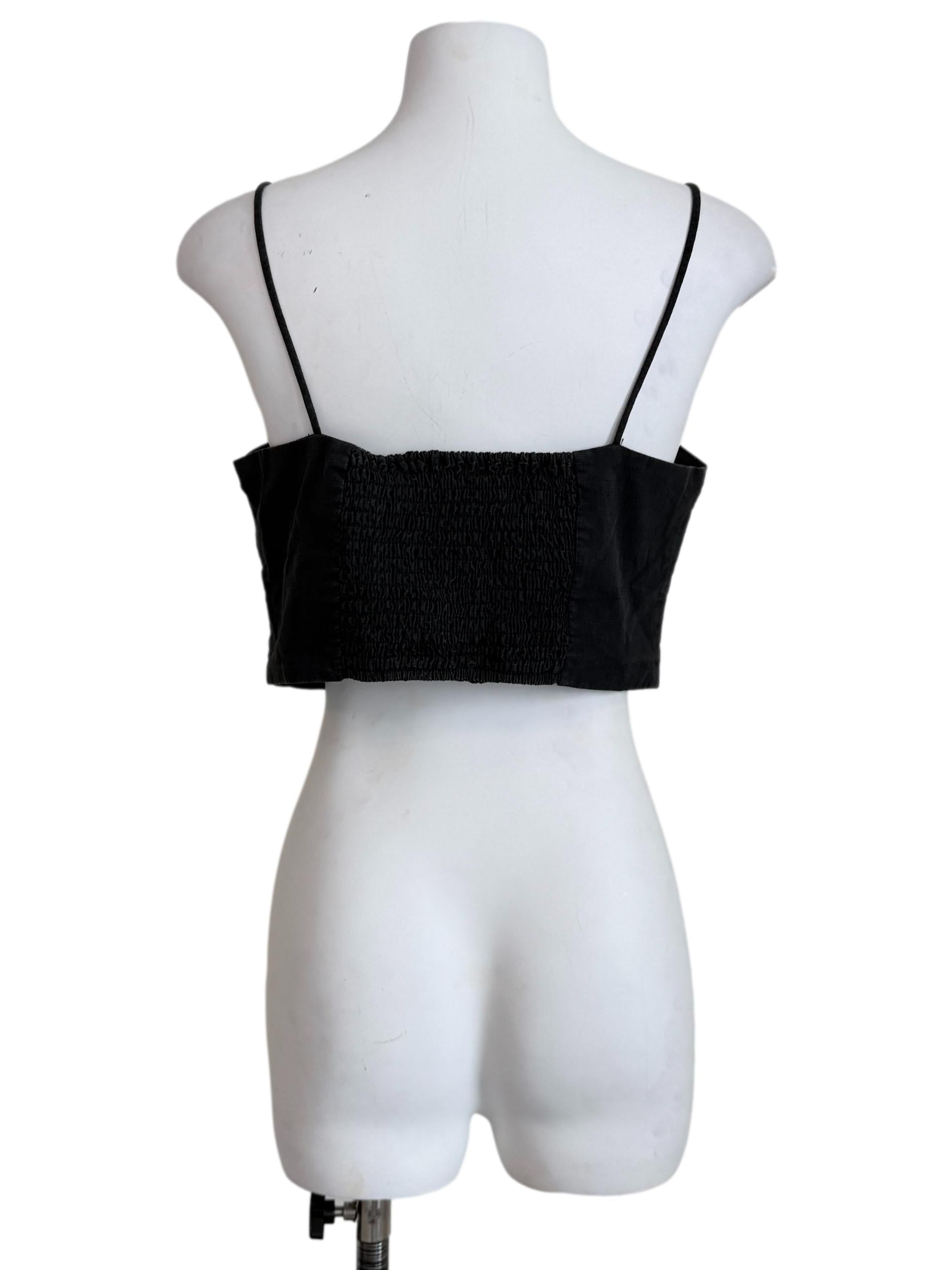 Charcoal Black  Crop Top