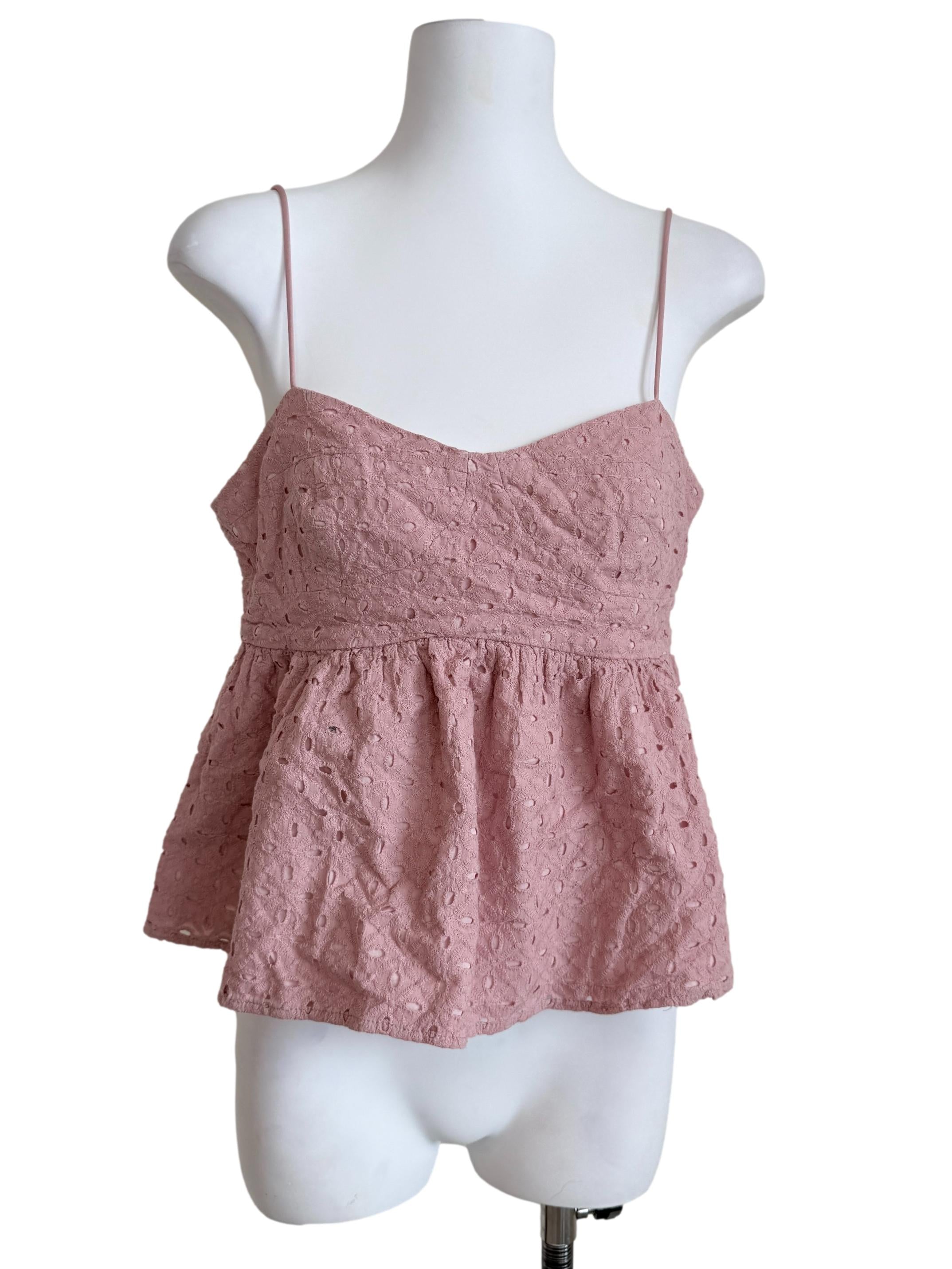 Rose Pink Spaghetti Strap Top