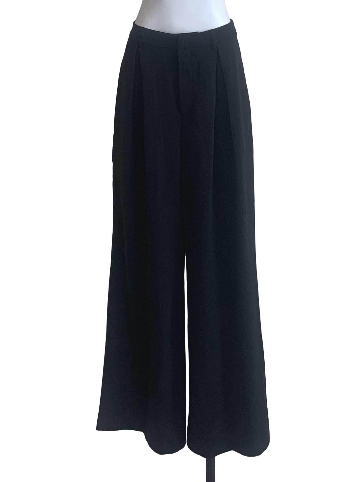 Oil Black Formal Loose Pants LB