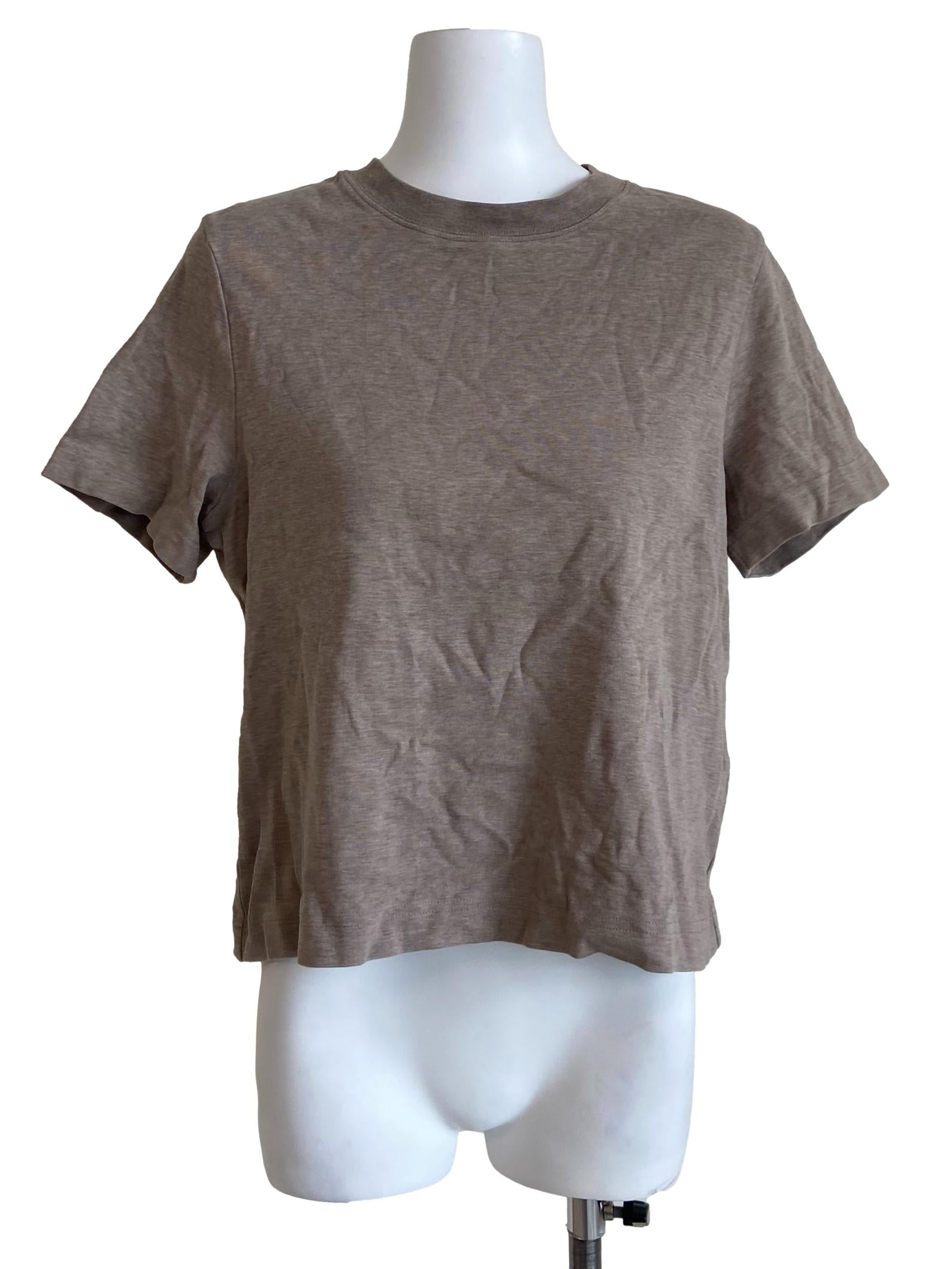 Brown Beige Basic Tee