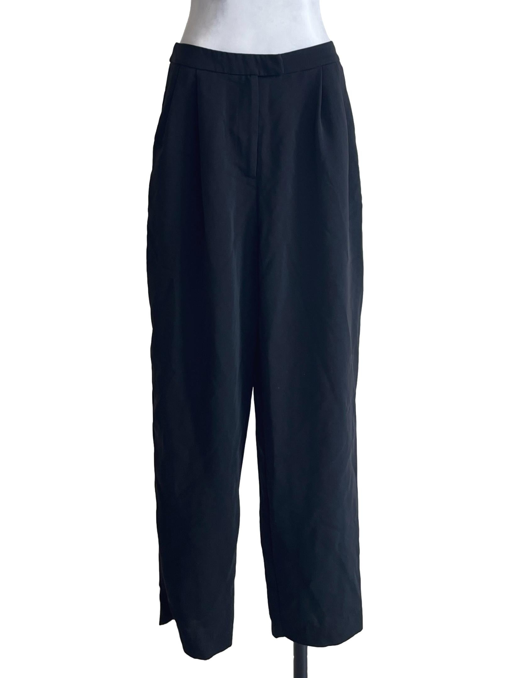 Ink Black Straight Pants