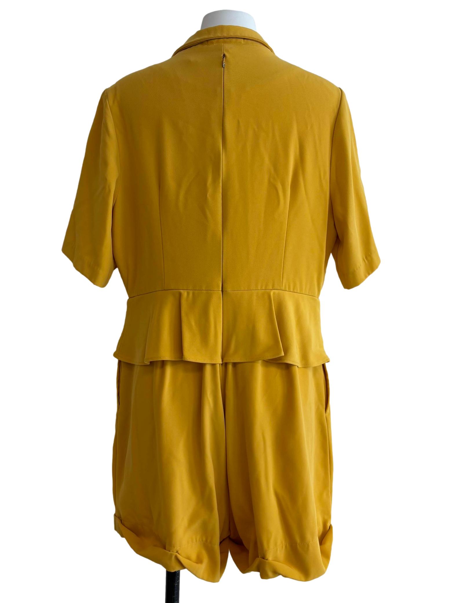 Canary Yellow Ruffle Romper