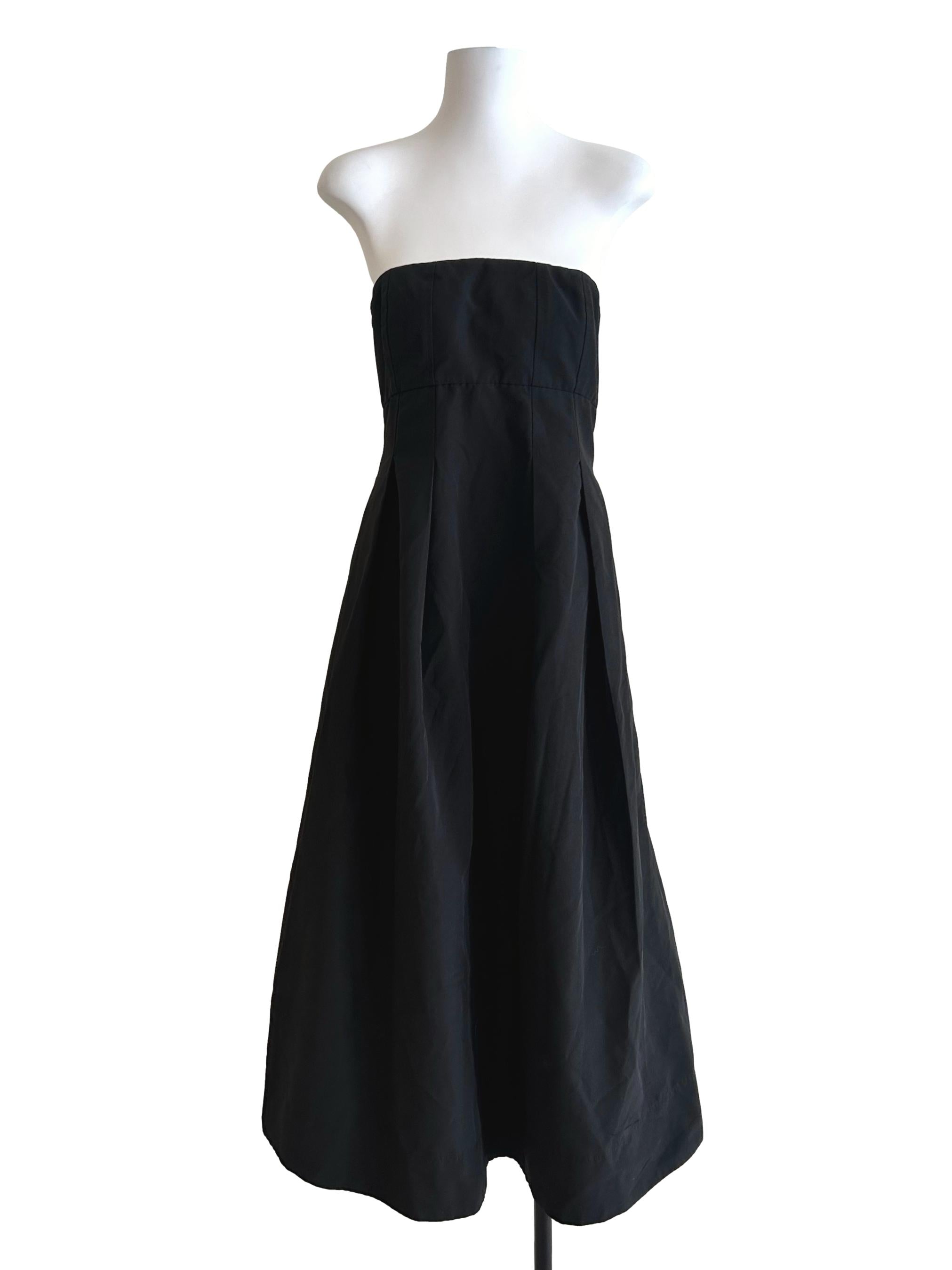 Off Black Strapless Dress LB