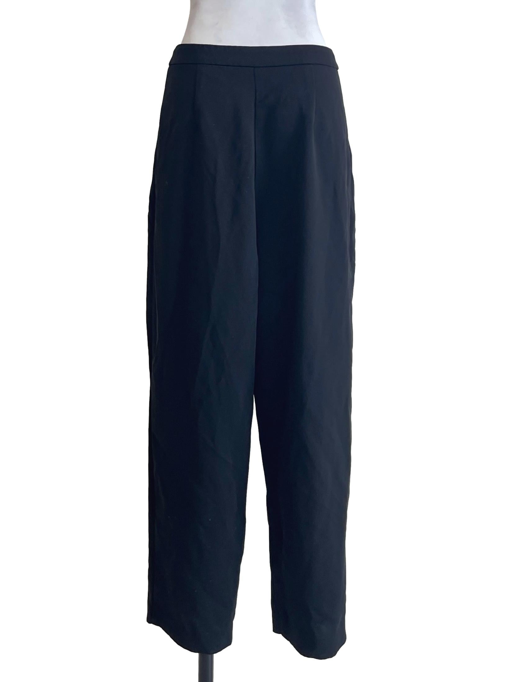 Ink Black Straight Pants