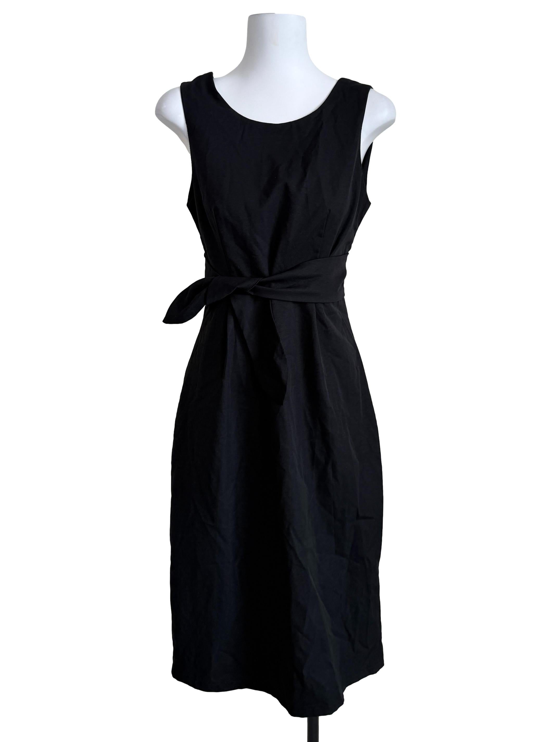 Black Open Back Dress