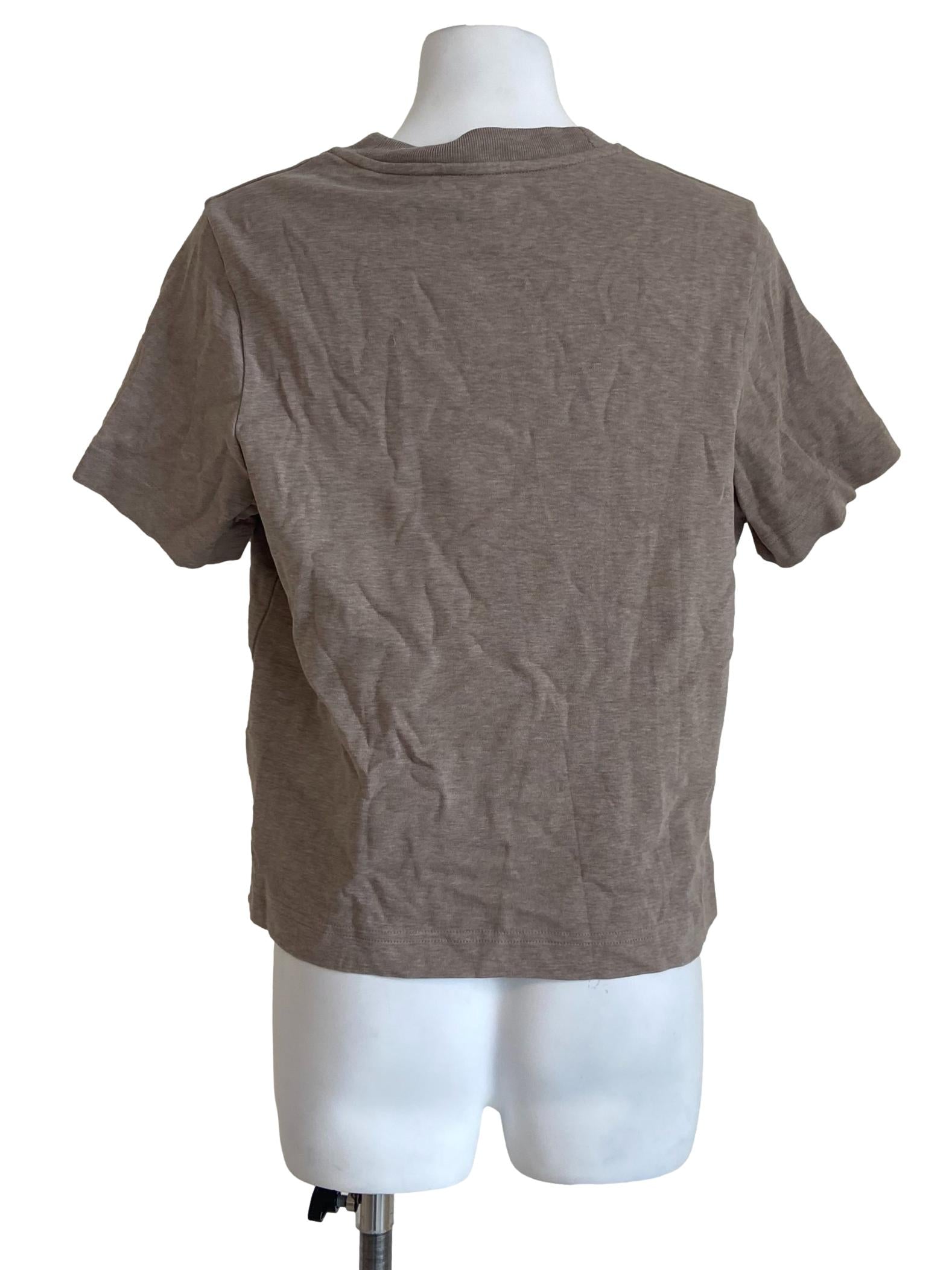 Brown Beige Basic Tee