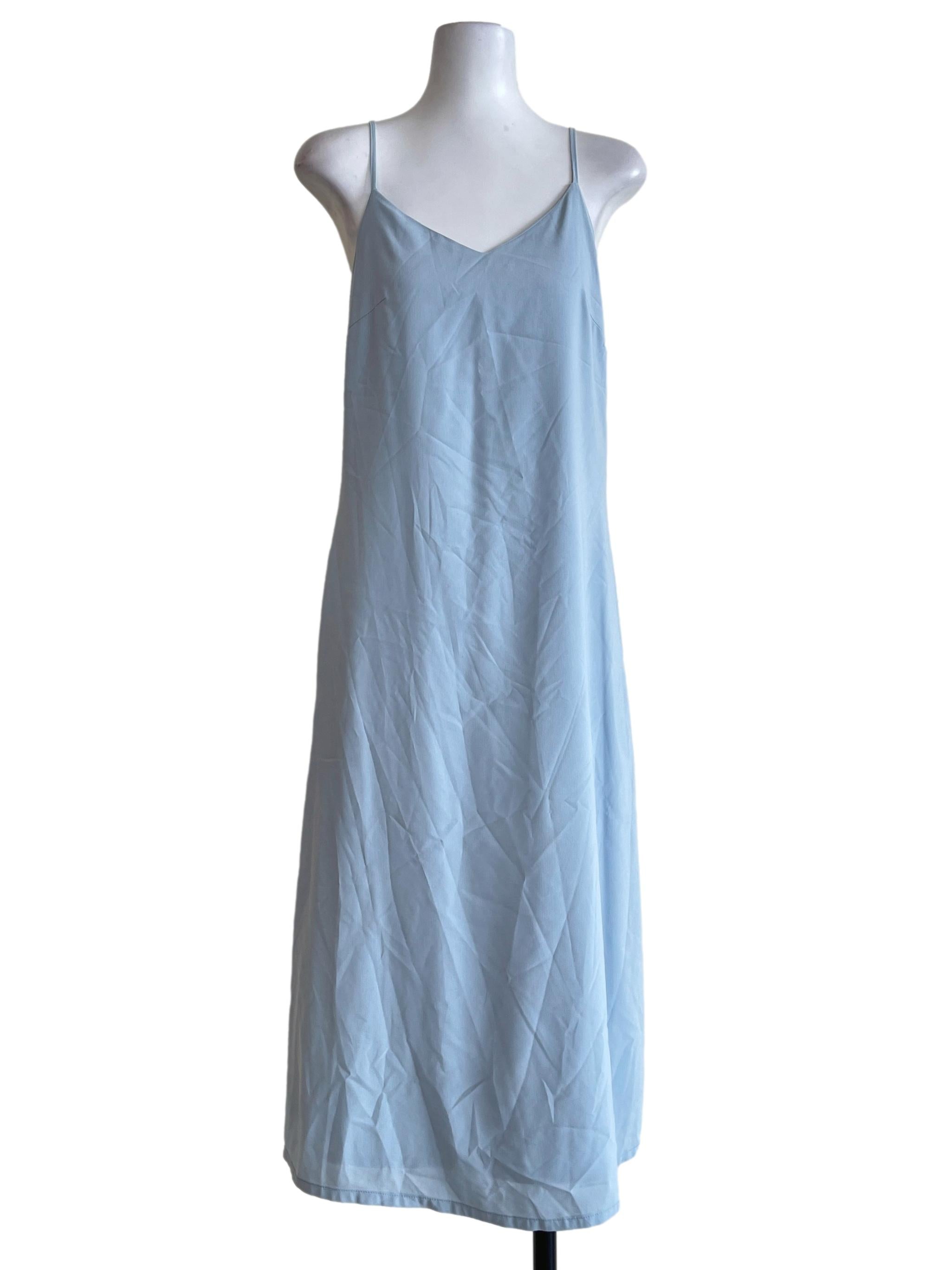 Sky Blue Spaghetti Strap Slip Dress