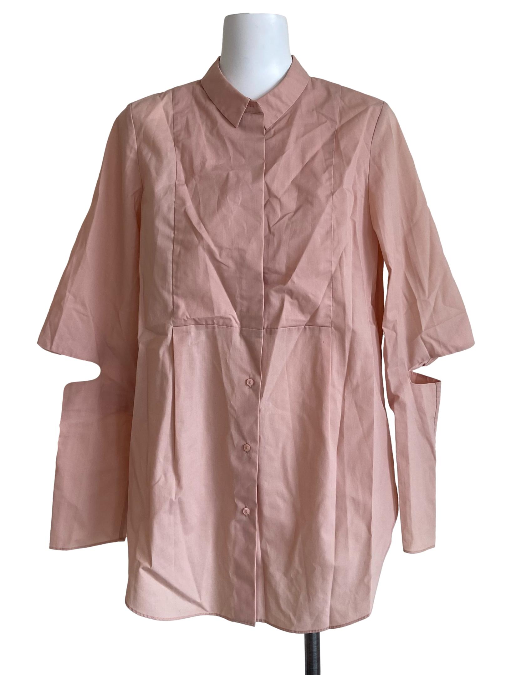 Salmon Pink Button Down Dress