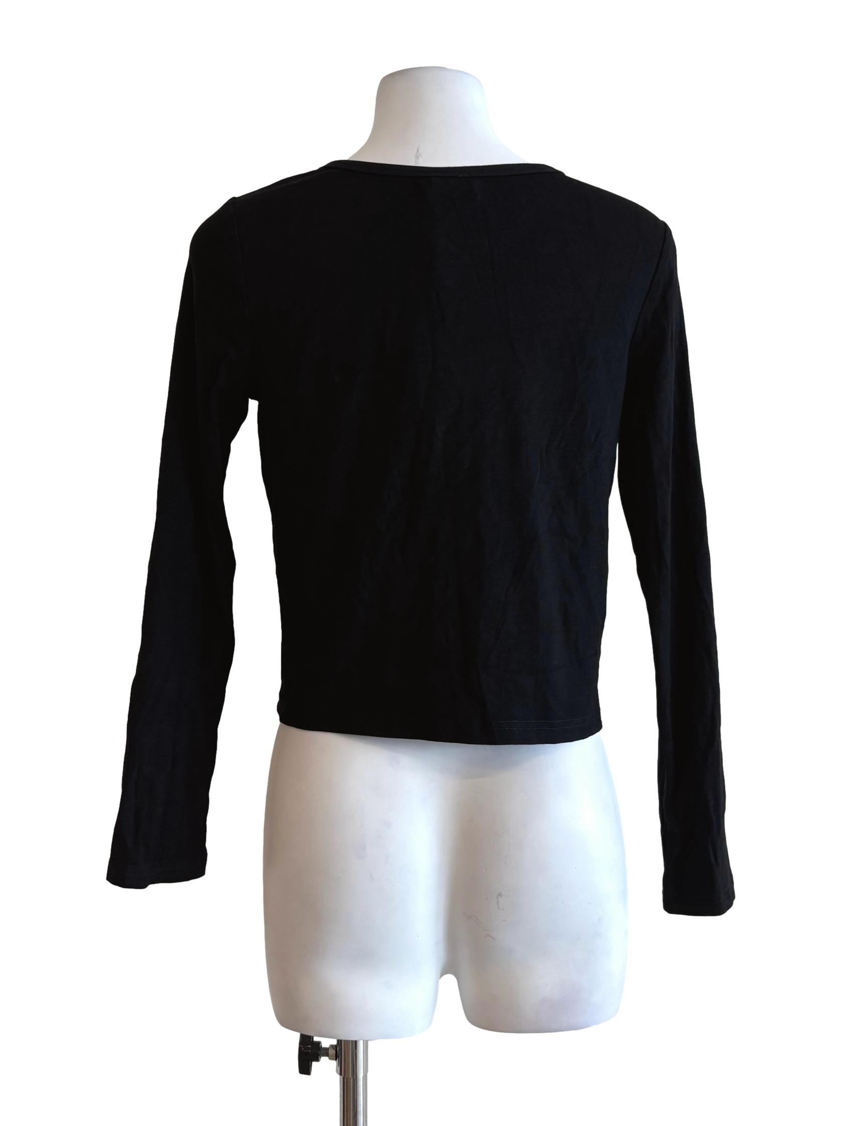 Jet Black V-Neck Cardigan