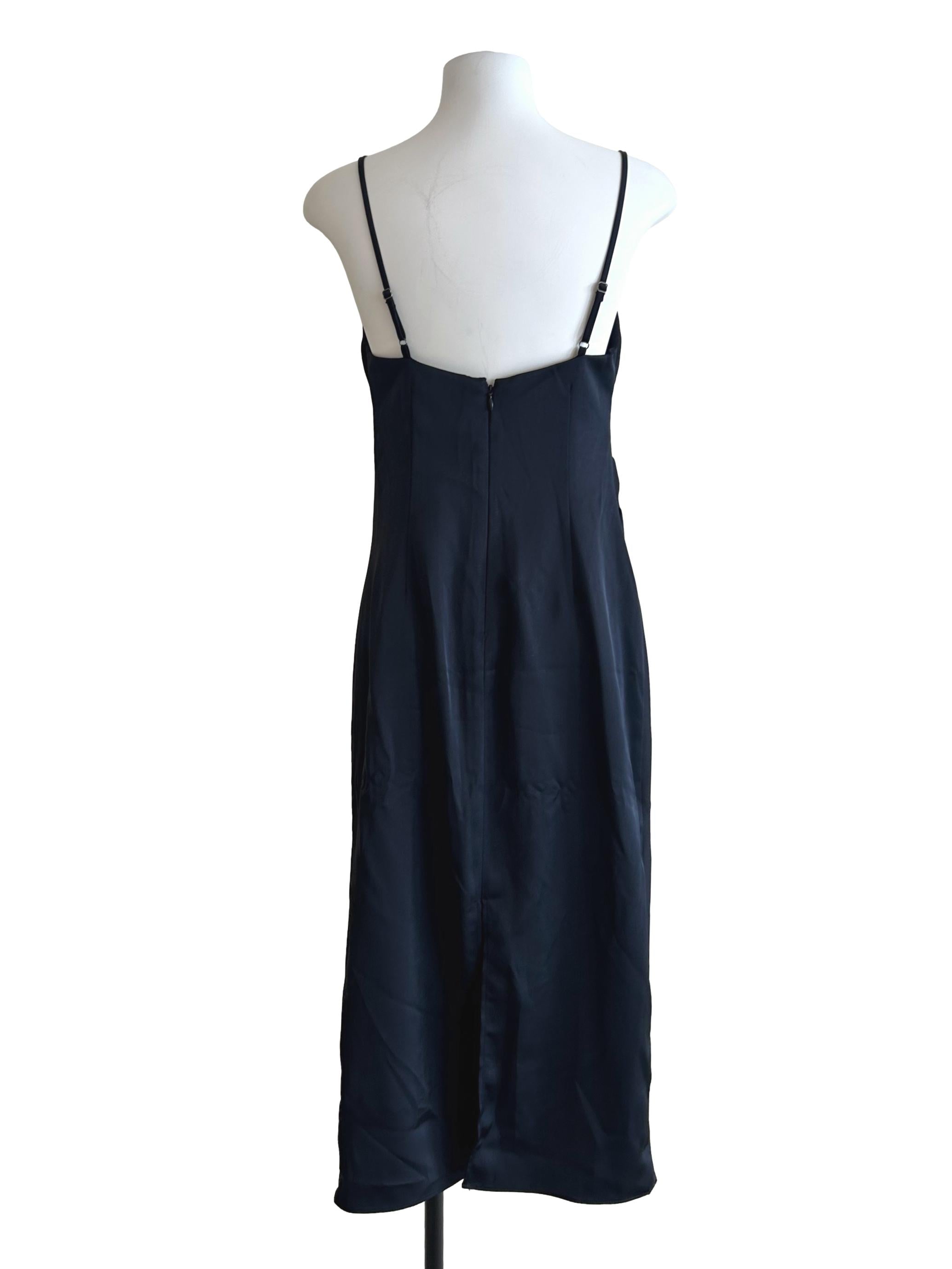 Dark Blue Satin Cami Dress LB