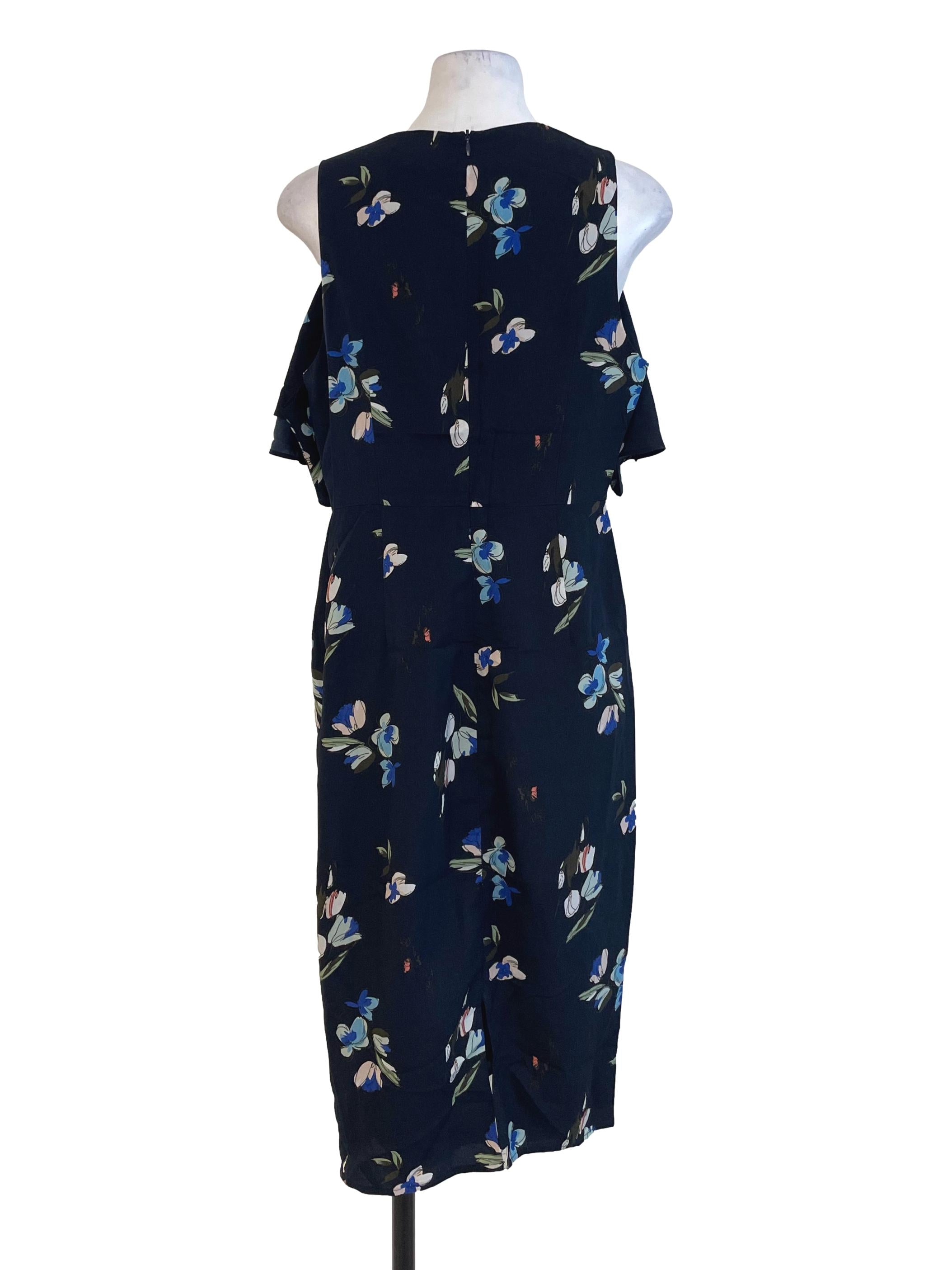 Dark Blue Floral Dress LB