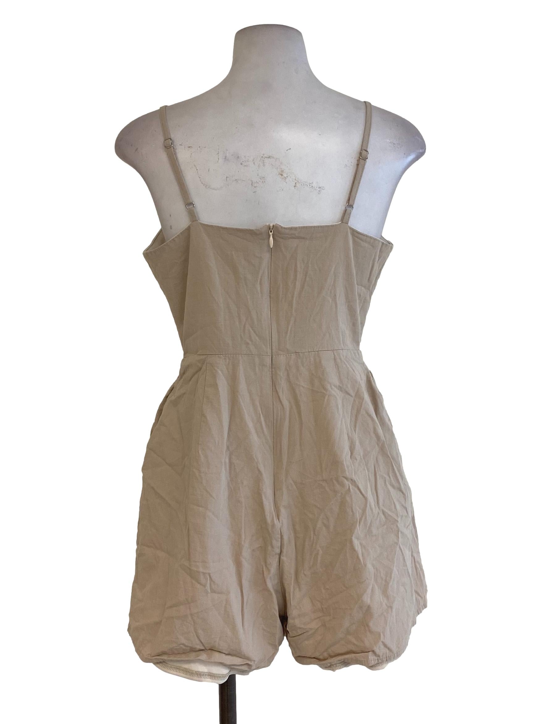 Latte Cotton Rompers