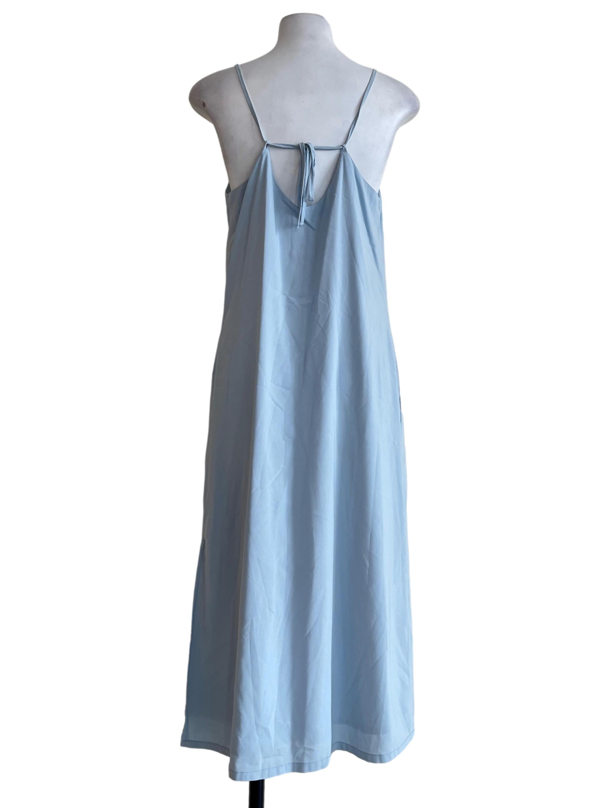 Sky Blue Spaghetti Strap Slip Dress