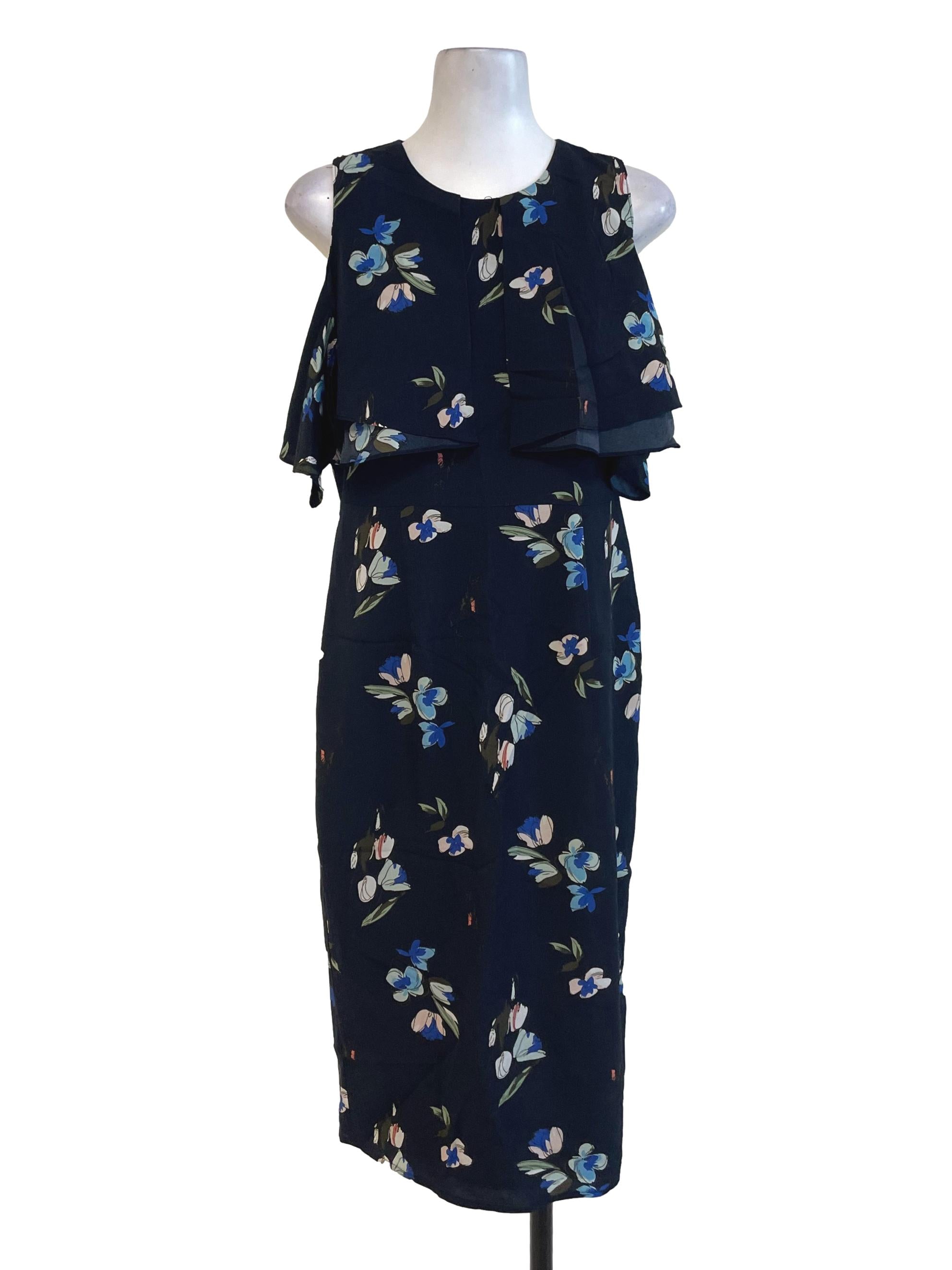 Dark Blue Floral Dress LB