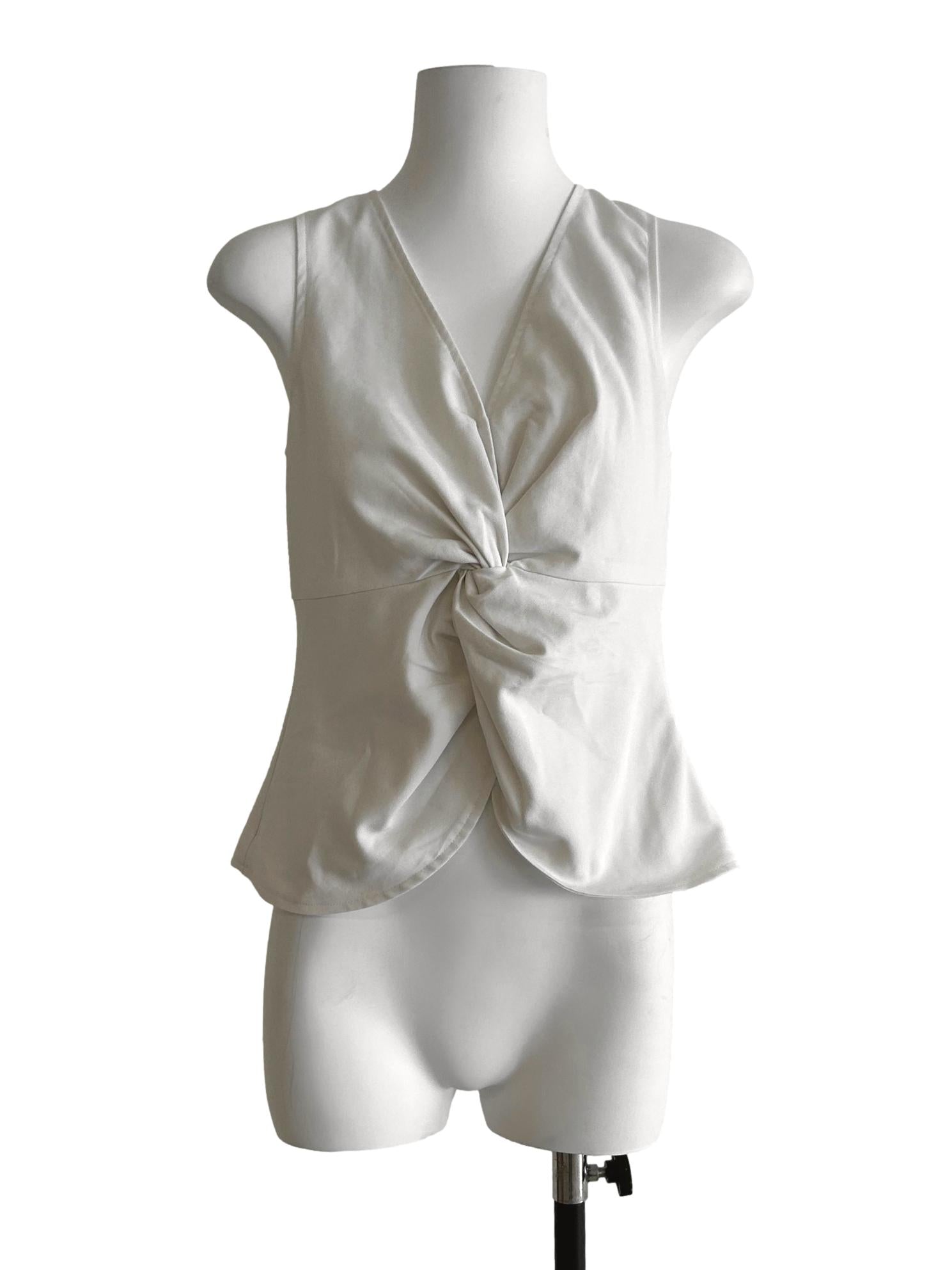 Off White Sleeveless Top