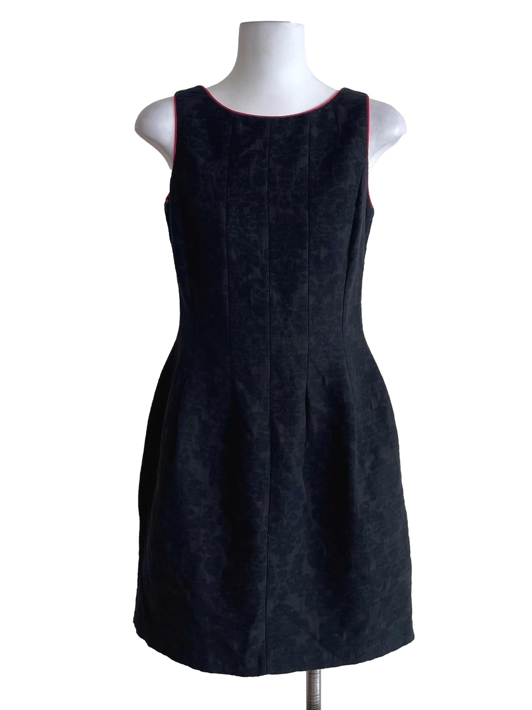 Charcoal Black Pink Trace Sheath Dress