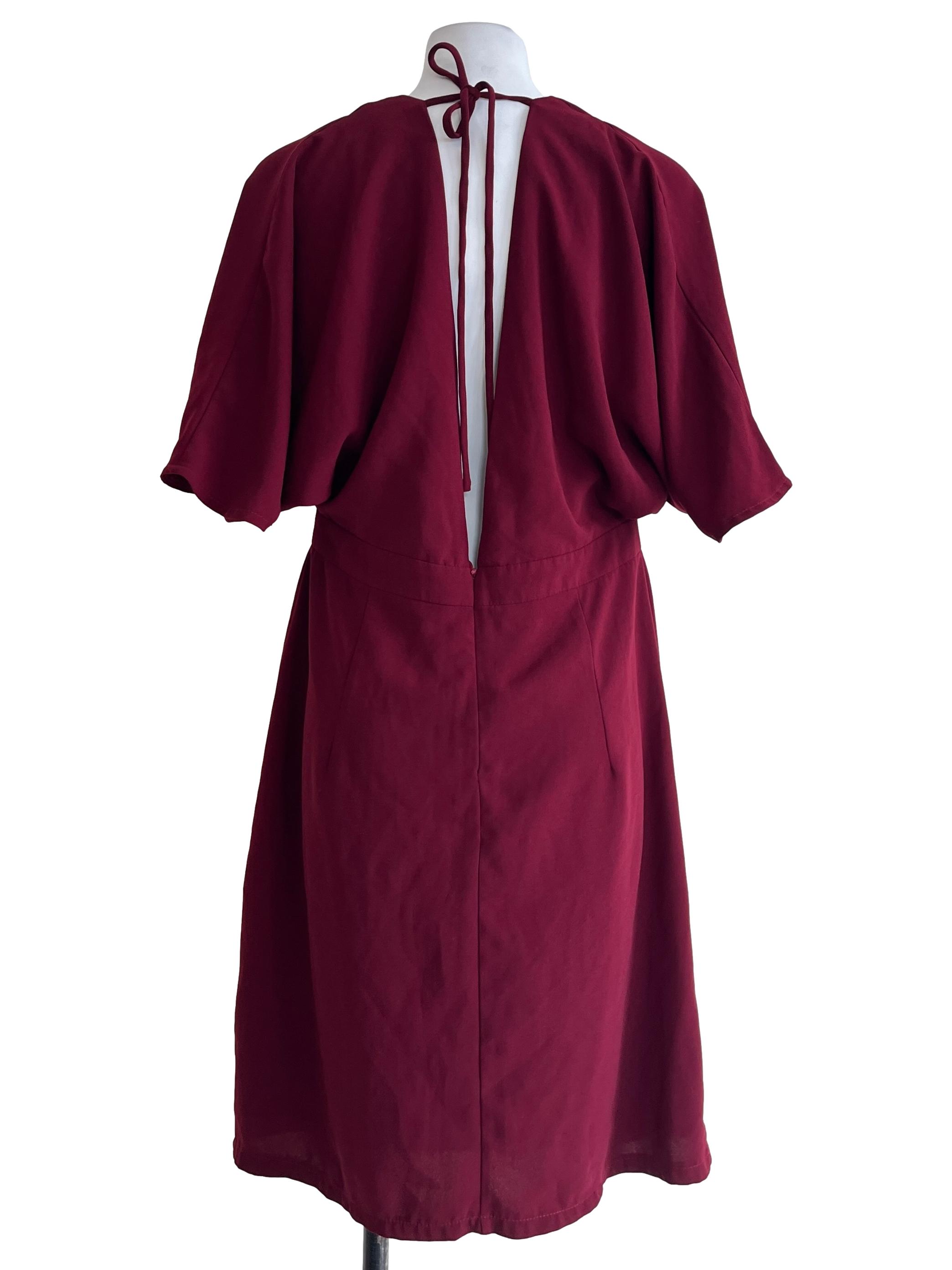 Apple Red Scoop A-Line Dress