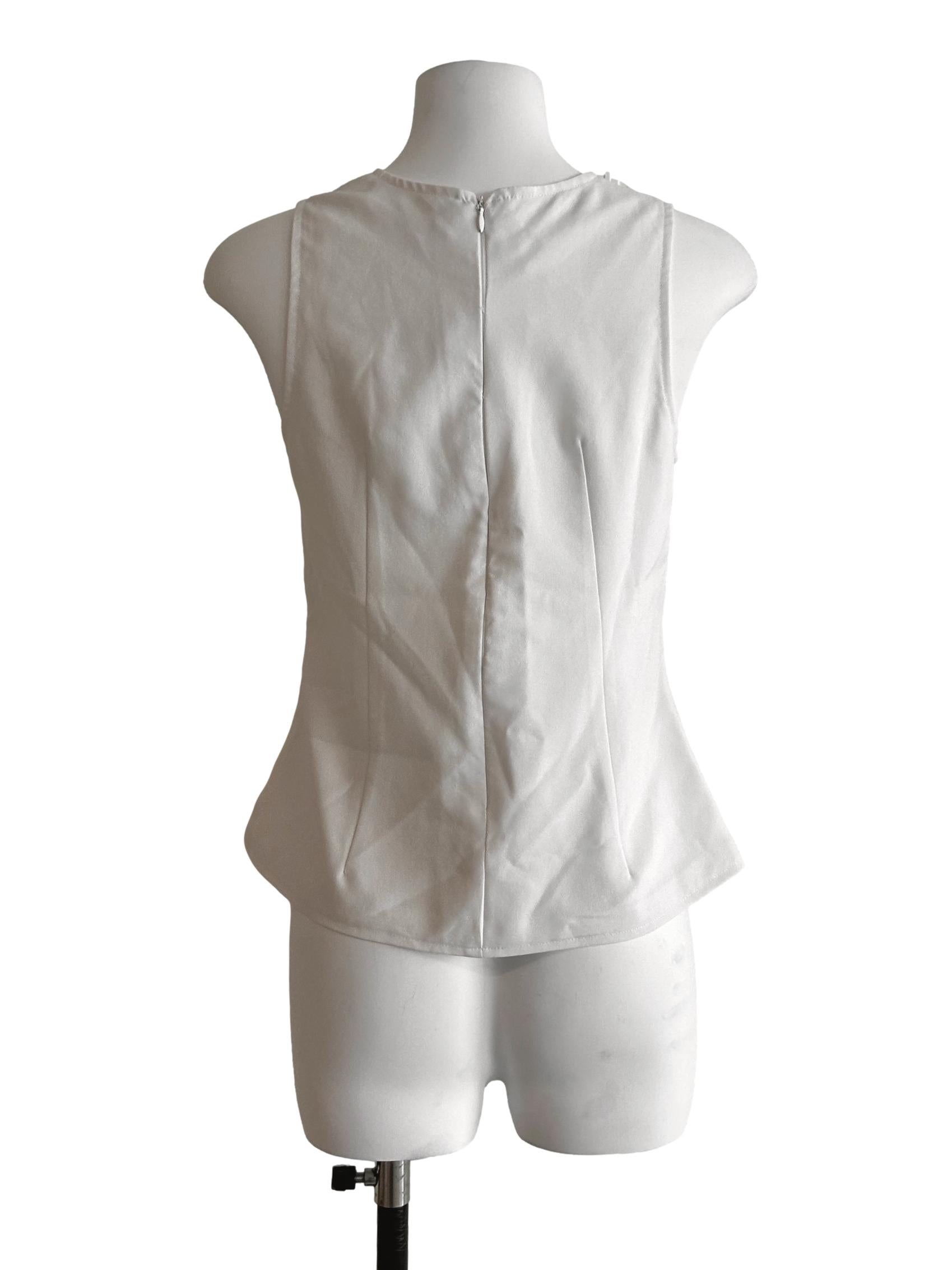 Off White Sleeveless Top