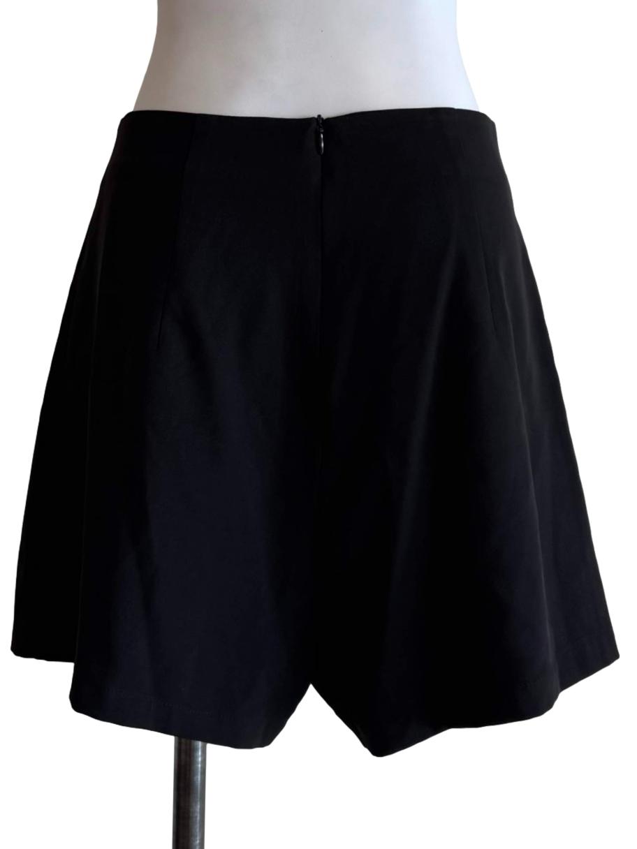 Carbon Black Buttoned Skort