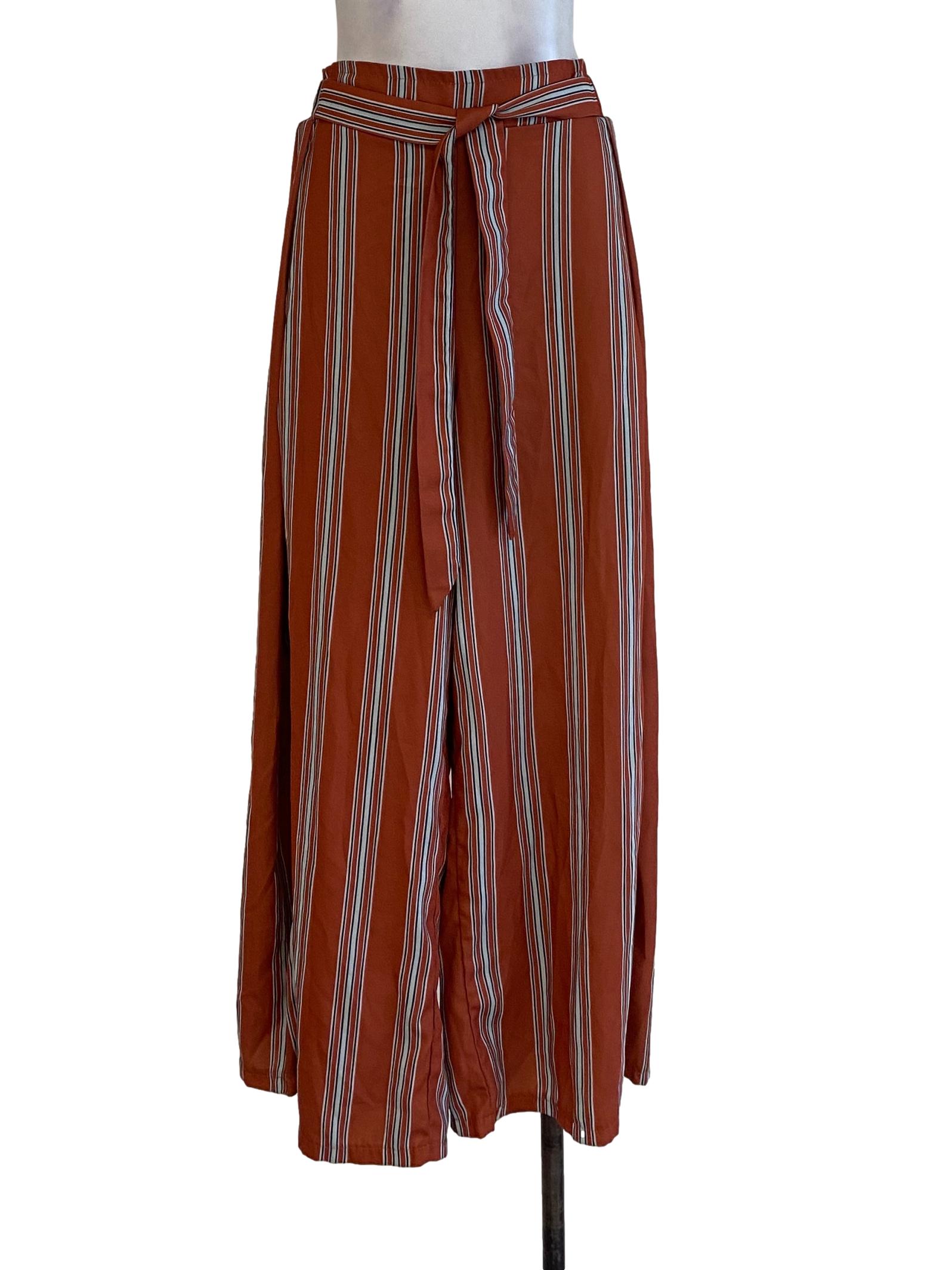 Orange Striped Pants