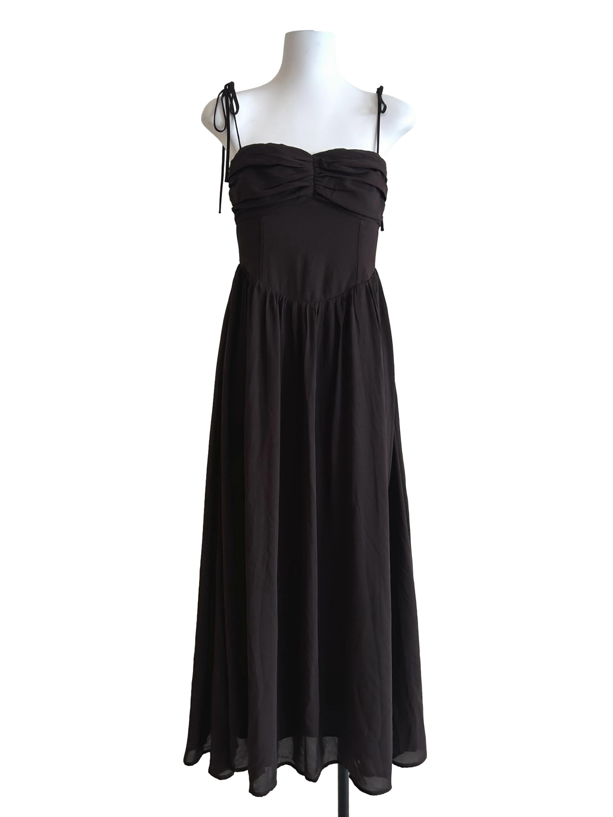 Dark Brown A-Line Dress