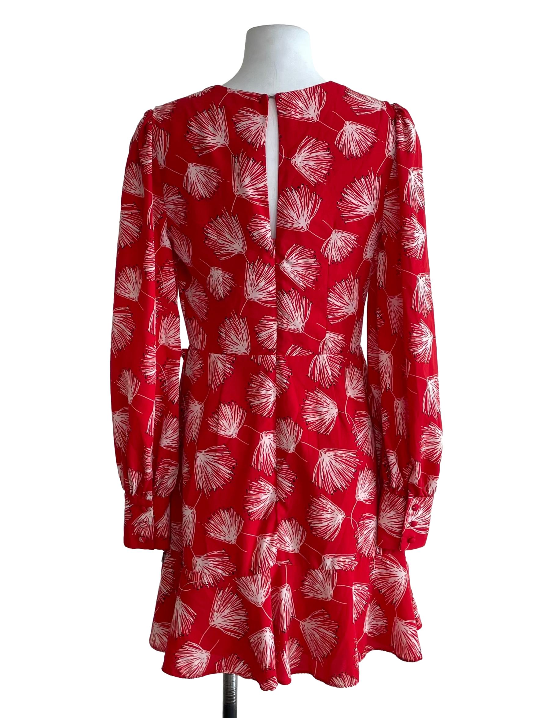 Red Floral Wendy Wrap Dress