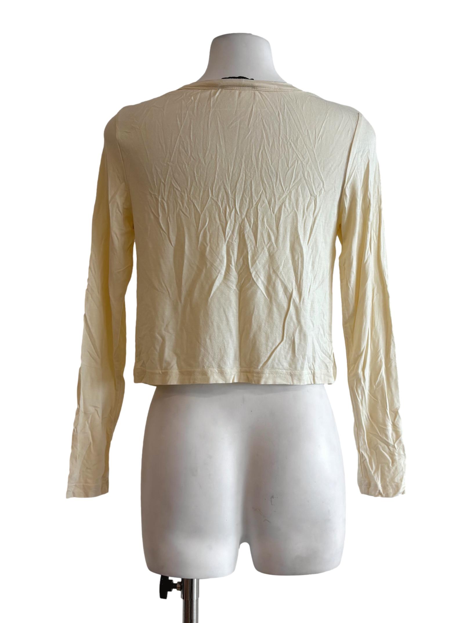 Cream Yellow V-Neck Cardigan
