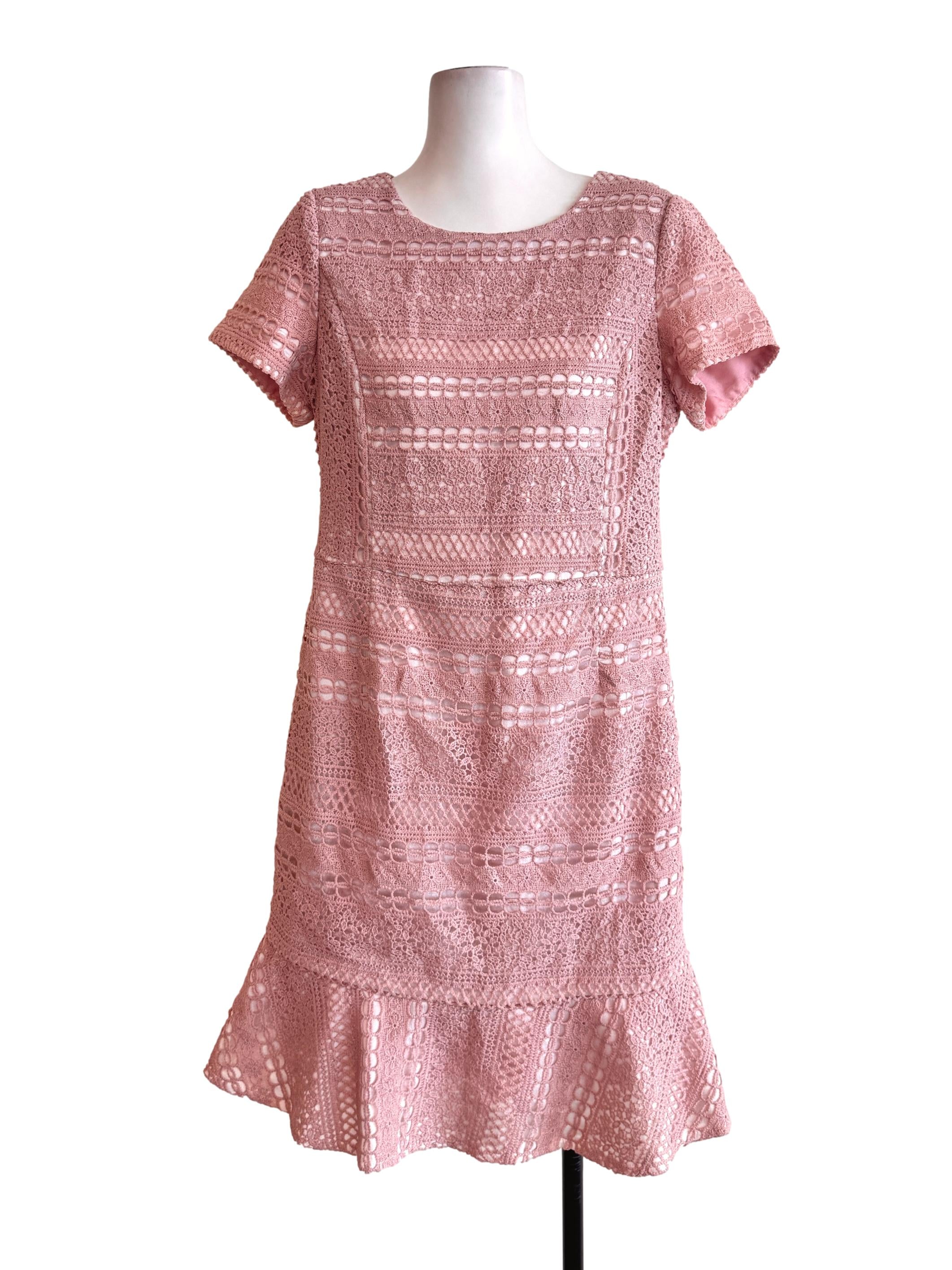 Pink Embroidered Dress