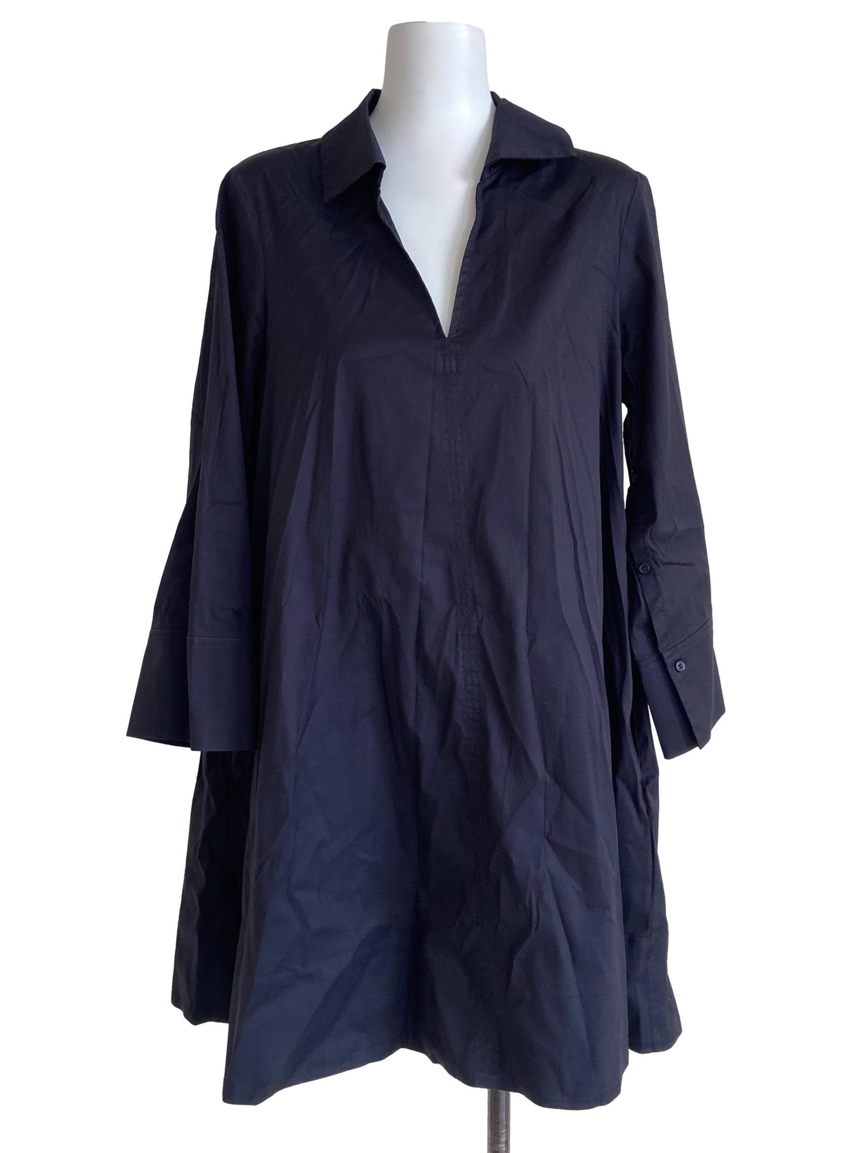 Dark Blue Collared Dress