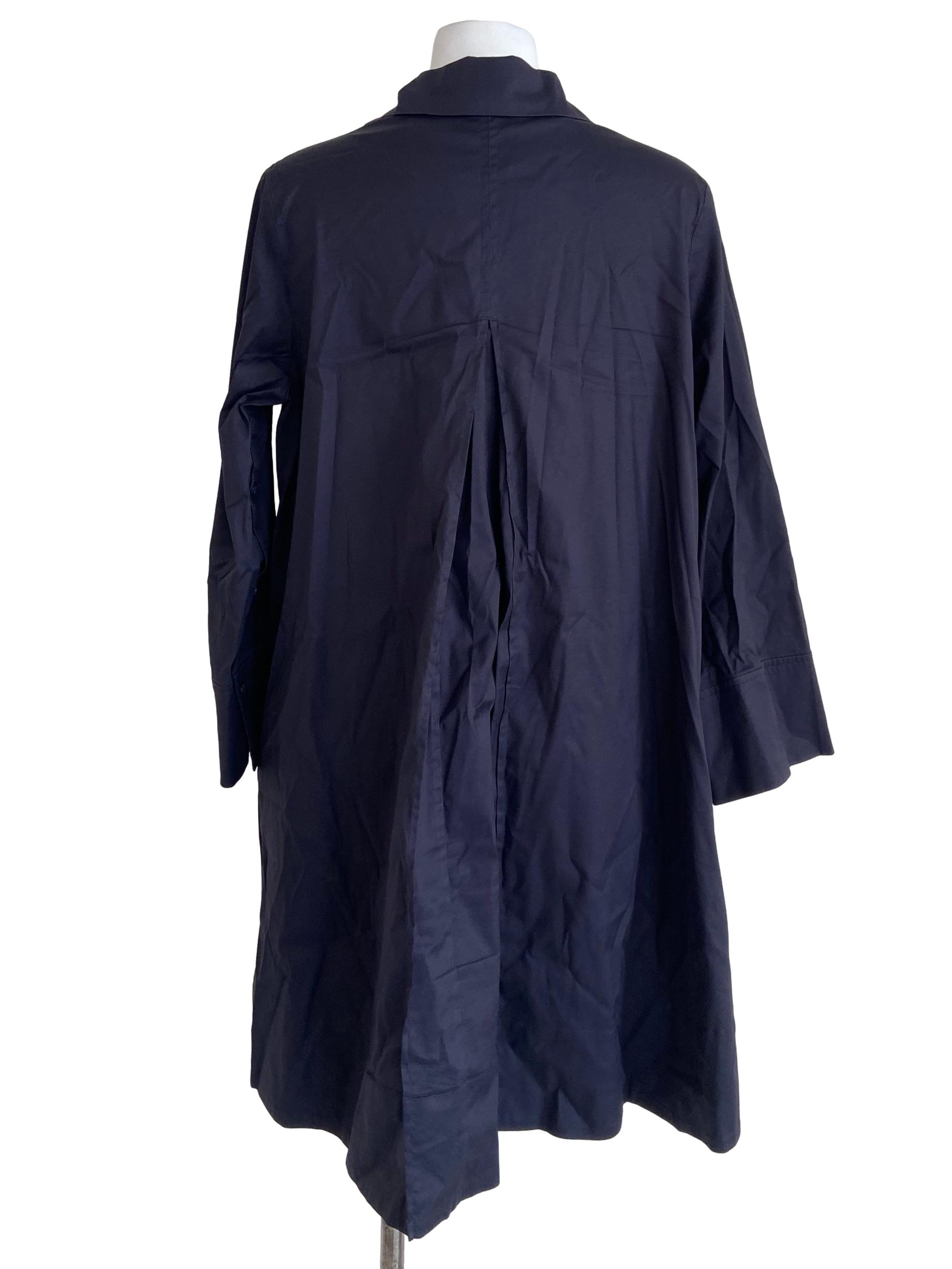 Dark Blue Collared Dress
