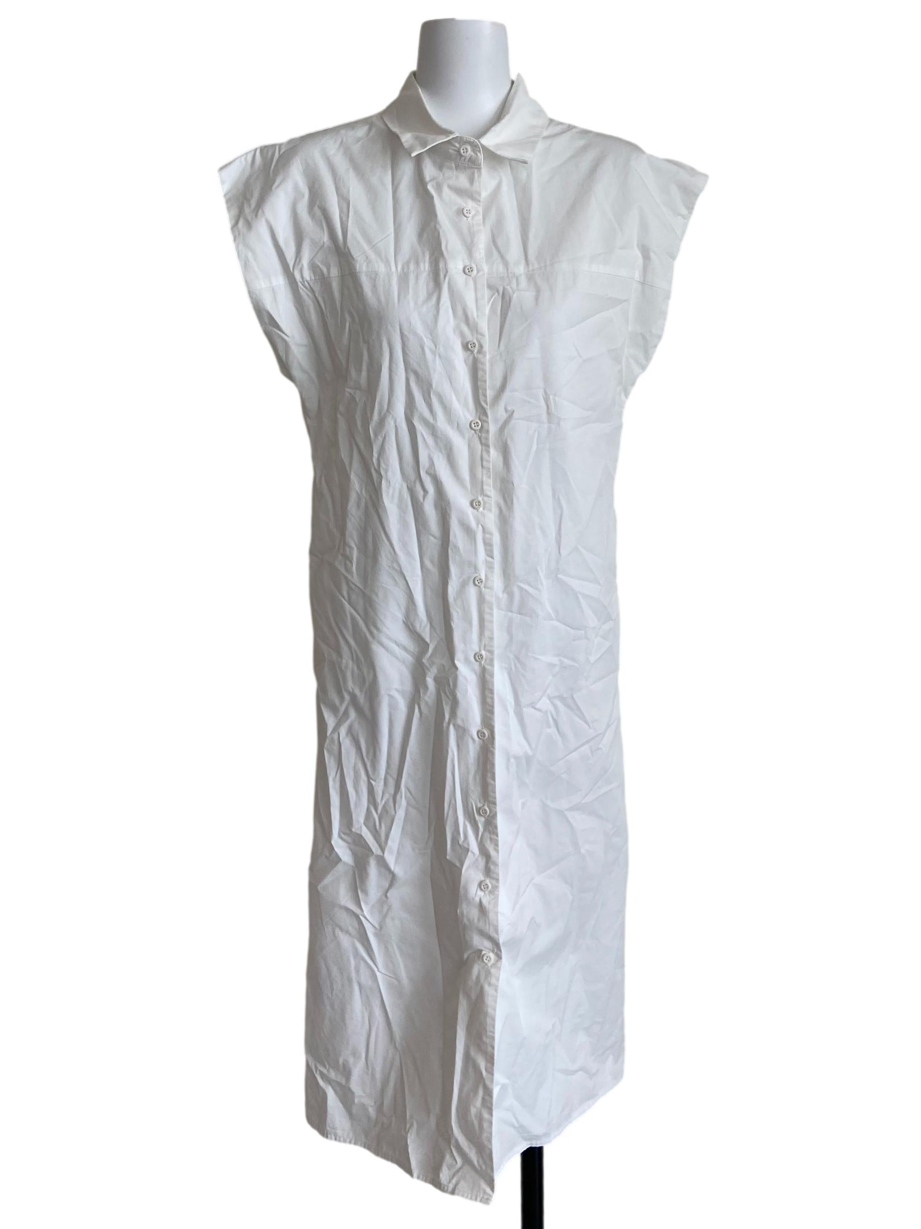 Cotton Button-Down Midi Shirt Dress OSN