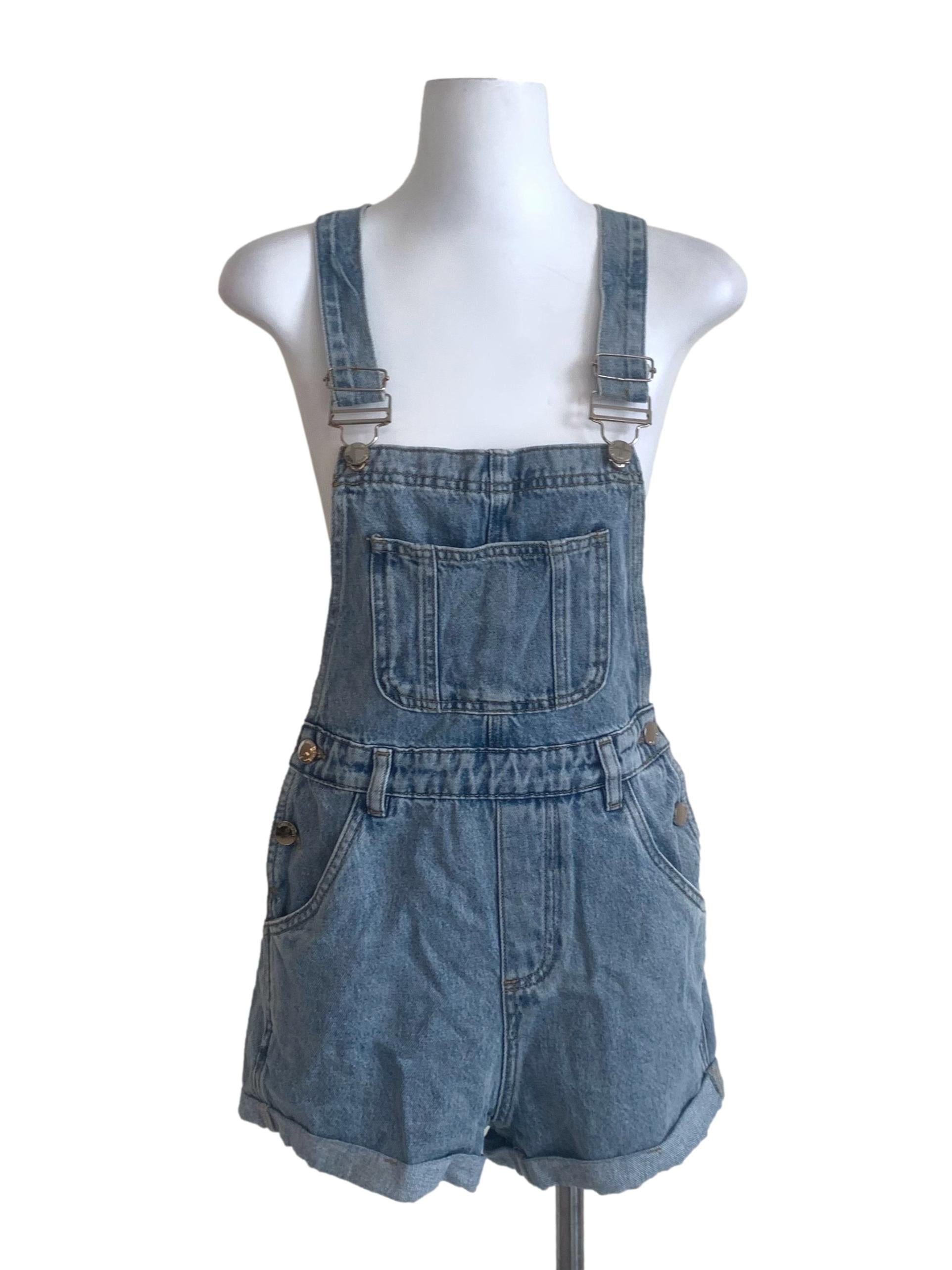 Blue Washed Denim Romper