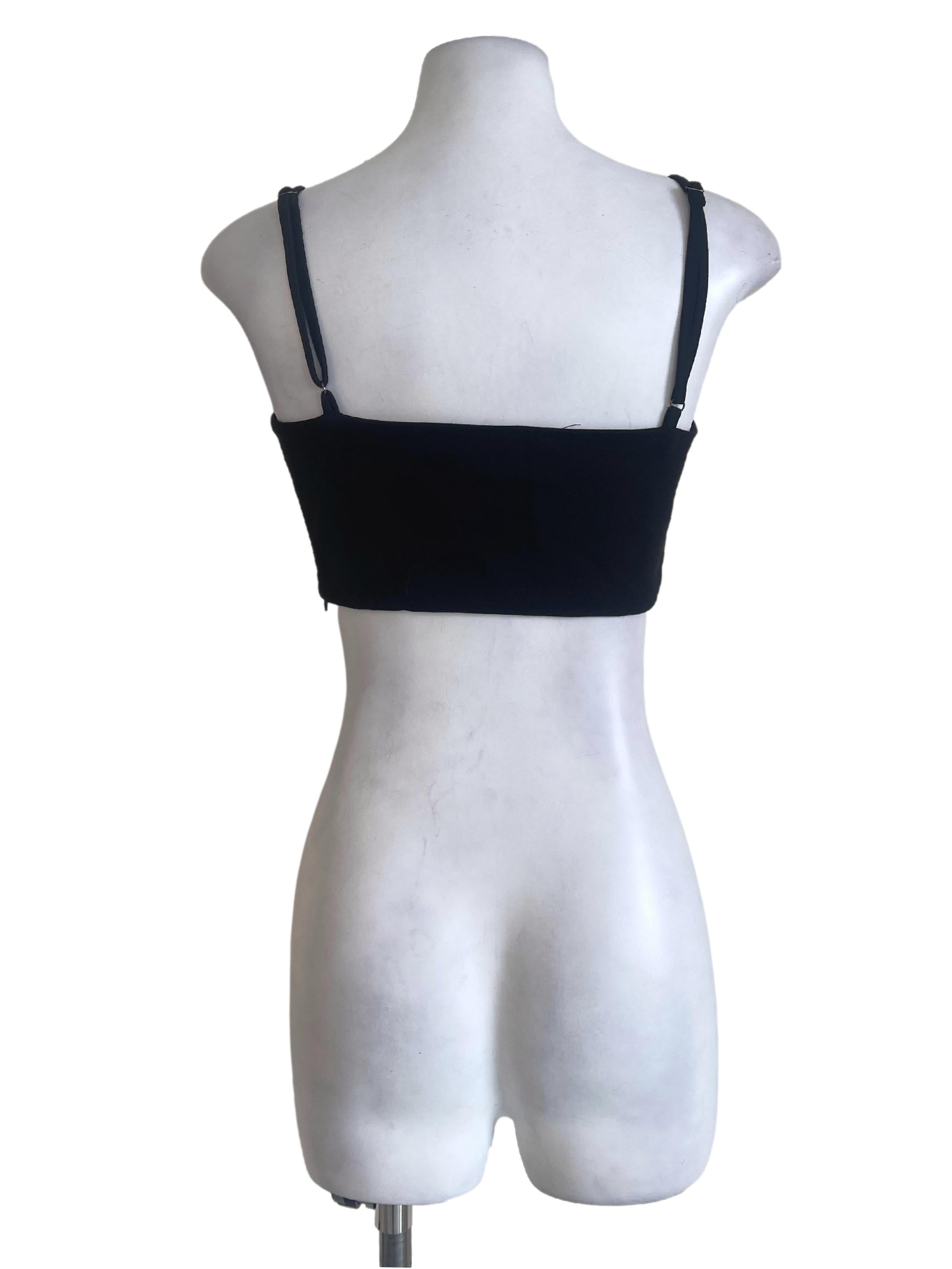 Black Adjustable Strap Top YHF