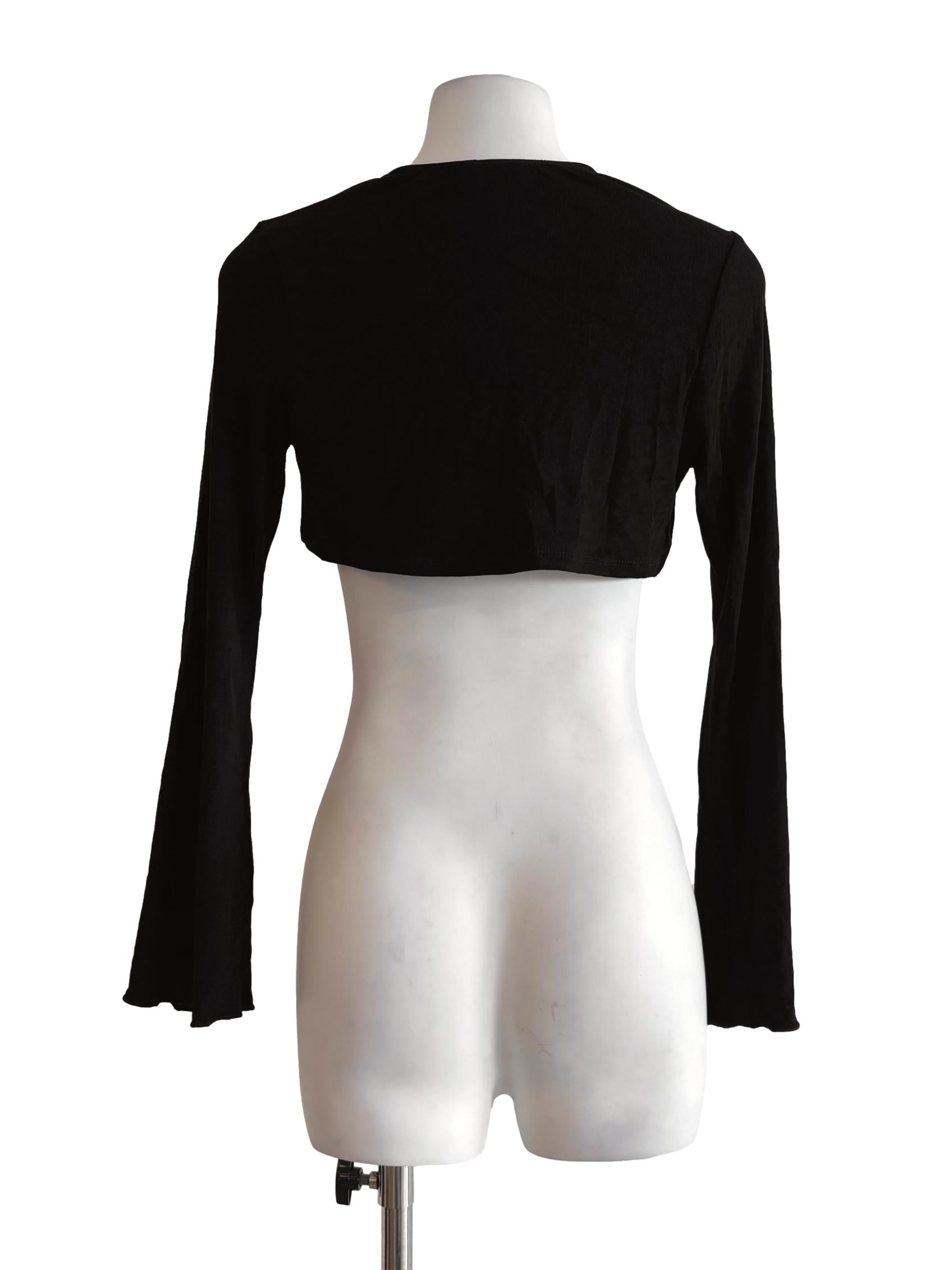 Jet Black Bolero Cardigan