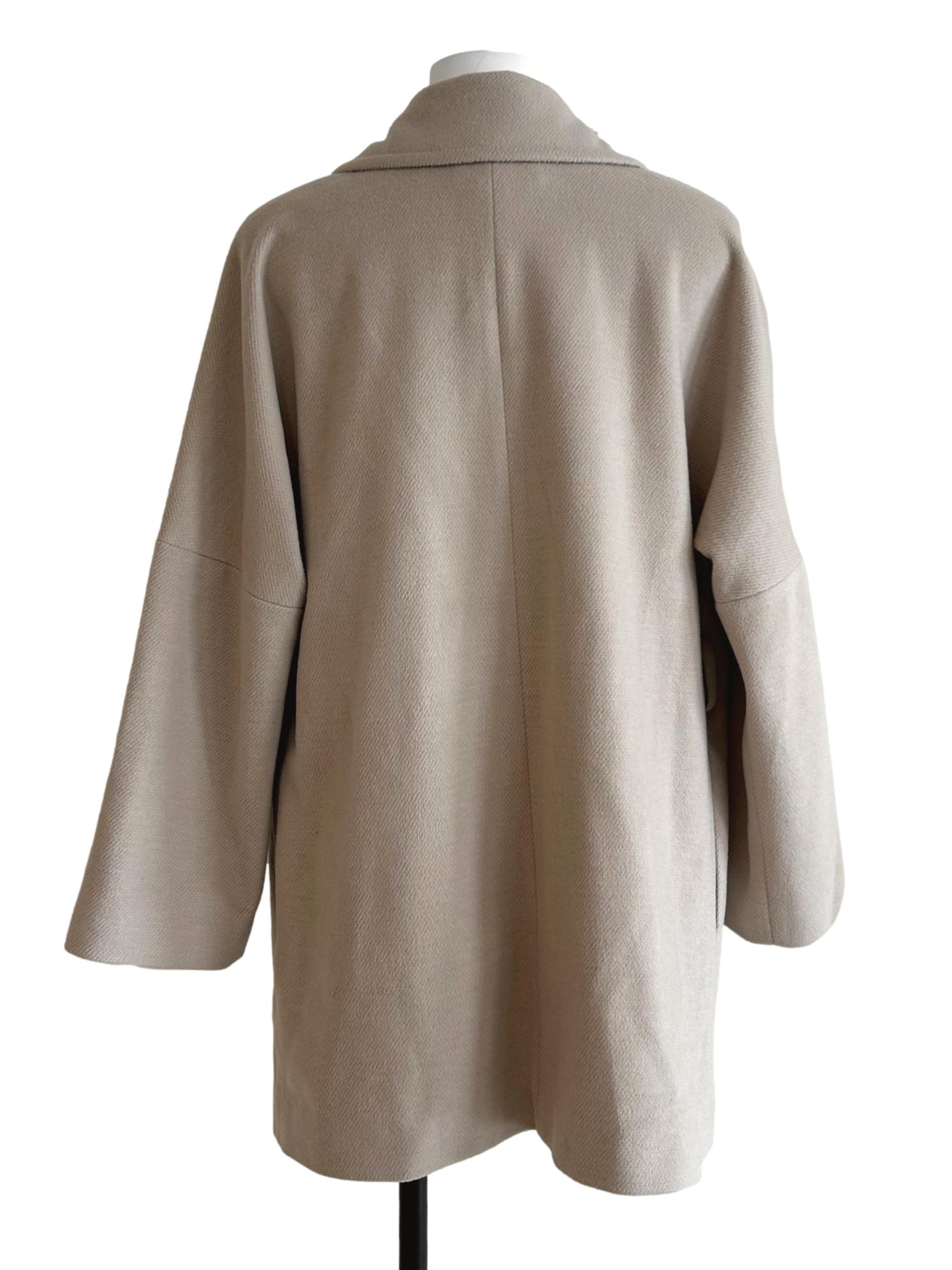 Beige Wool Longline Blazer LB