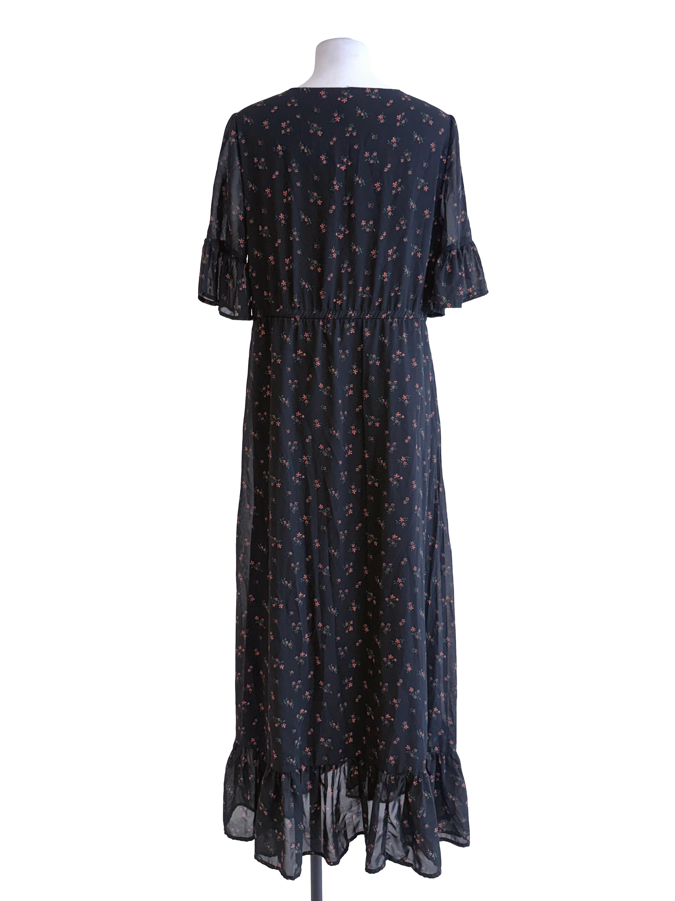 Black Floral Maxi Dress