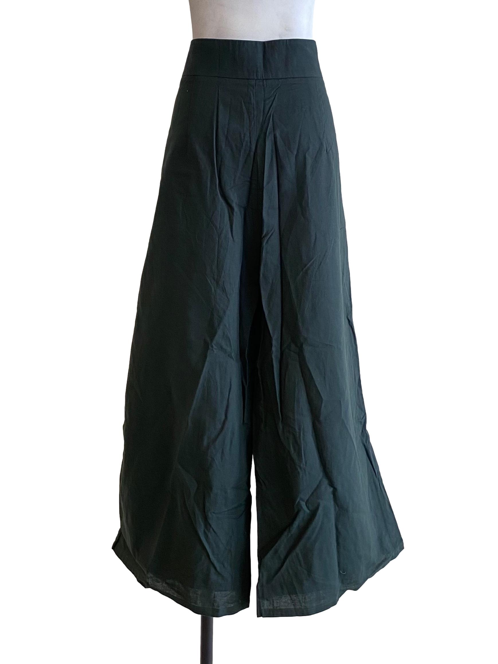 Basil Forest Green High Waist Pants